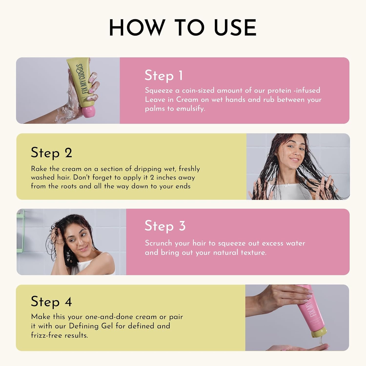 Fix My Curls Leave In Cream | Enriched with Jojoba Oil & Nigella Sativa Seed Oil| Curly And Wavy Hair Cruelty-Free Vegan Frizz Control Hydration (200g) thumbnail