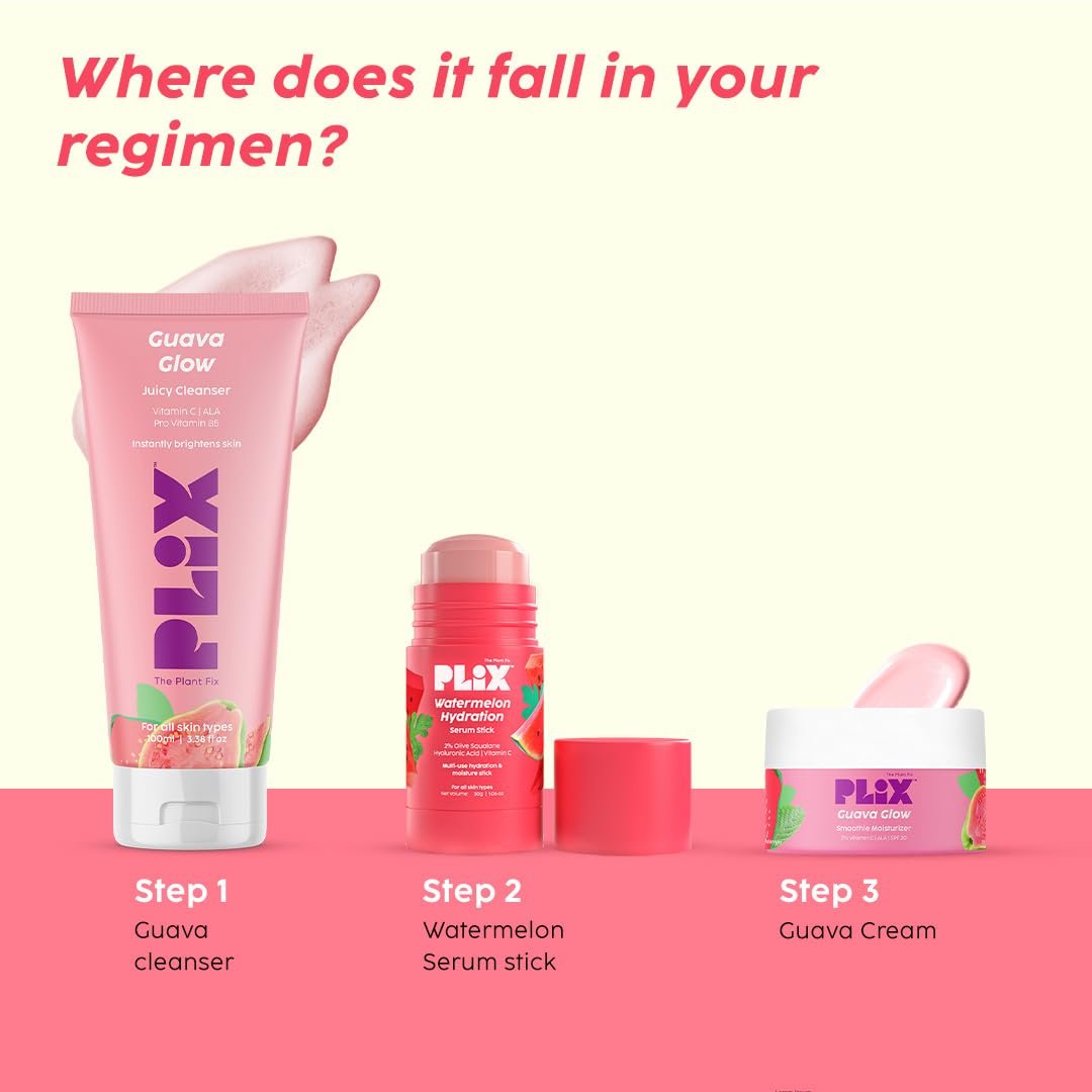 PLIX - THE PLANT FIX Watermelon Hydration Serum Stick (30g) for Instant Hydration, Long Lasting Moisturization | On the Go Moisturizer Stick for 24h Hydration | Light-weight & Quick absorbin thumbnail