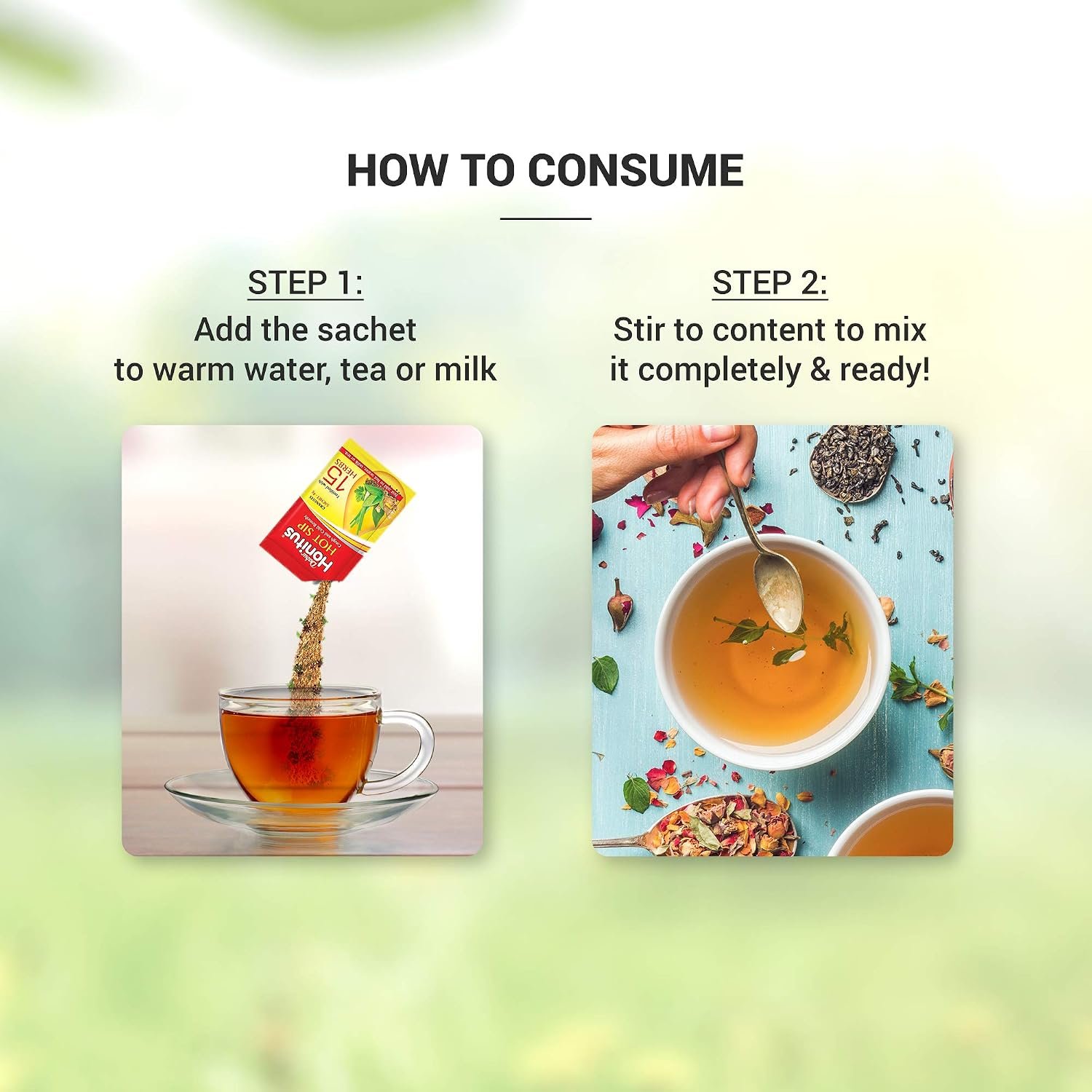 Dabur Honitus Hot Sip: 100% Ayurvedic Kadha | Provides Instant Relief from Cough and Cold (4gm*Pack of 30 Sachets) thumbnail