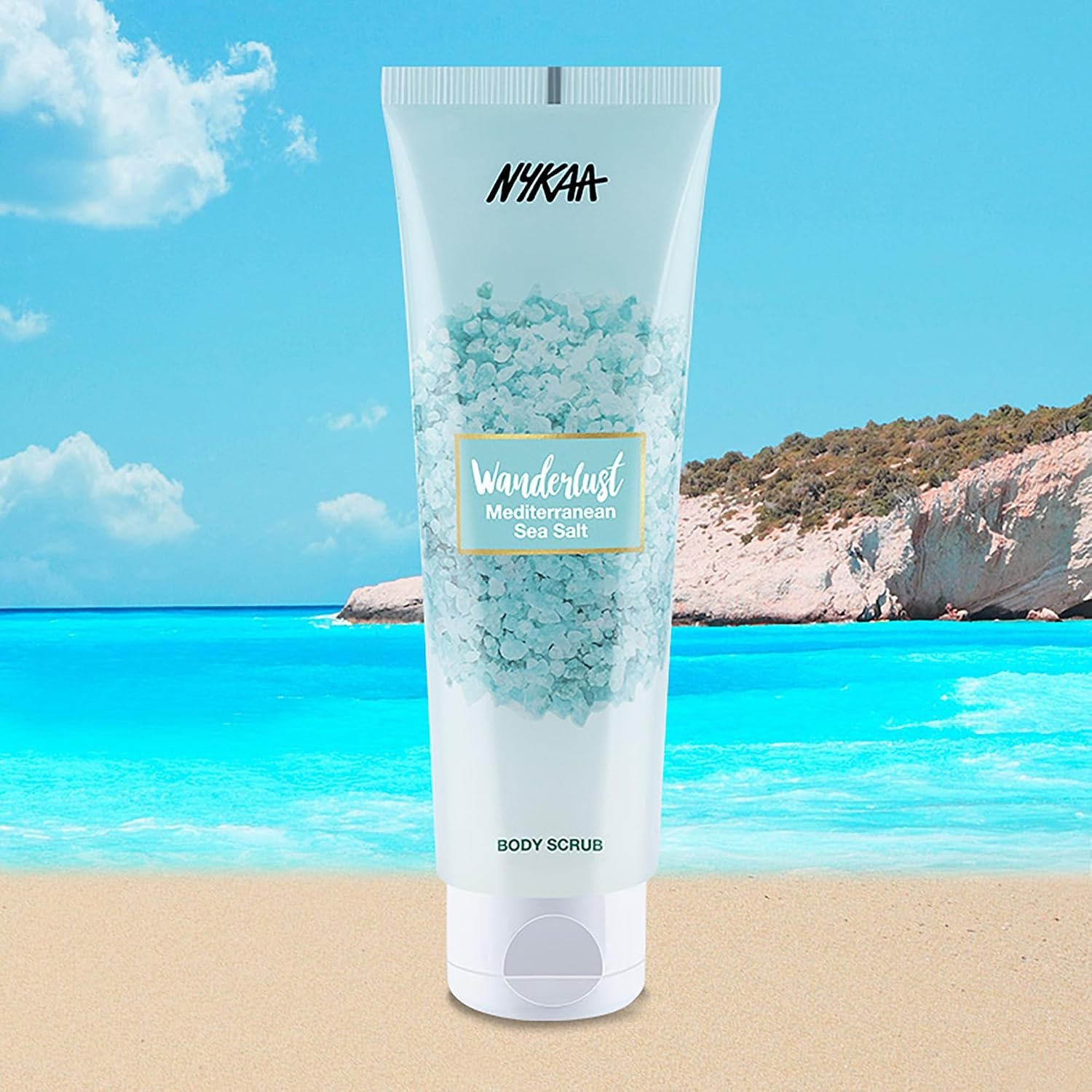 Nykaa Wanderlust Mediterranean Sea Salt Gel Body Scrub, 140g, Exfoliating Body Scrub for Smooth, Soft & Radiant-Looking Skin, Helps Remove Dead Skin Cells and Impurities, thumbnail
