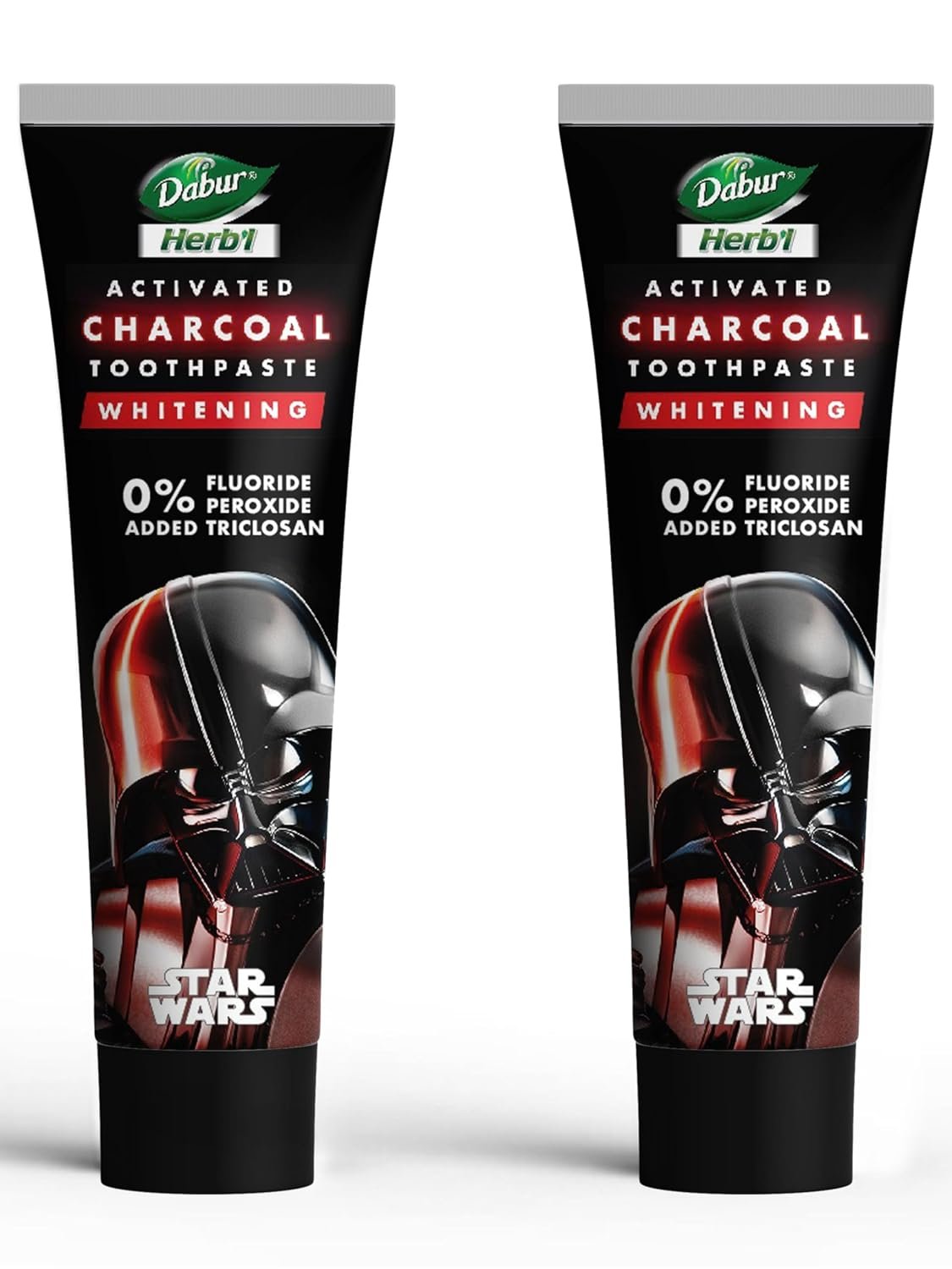 Dabur Herb'l Activated Charcoal & Mint Toothpaste - Star Wars Pack (Black Gel)- 240g (120gx2) Combo Pack | For Whitening | Fluoride Free Toothpaste | Fights Plaque & Extrinsic Stains thumbnail