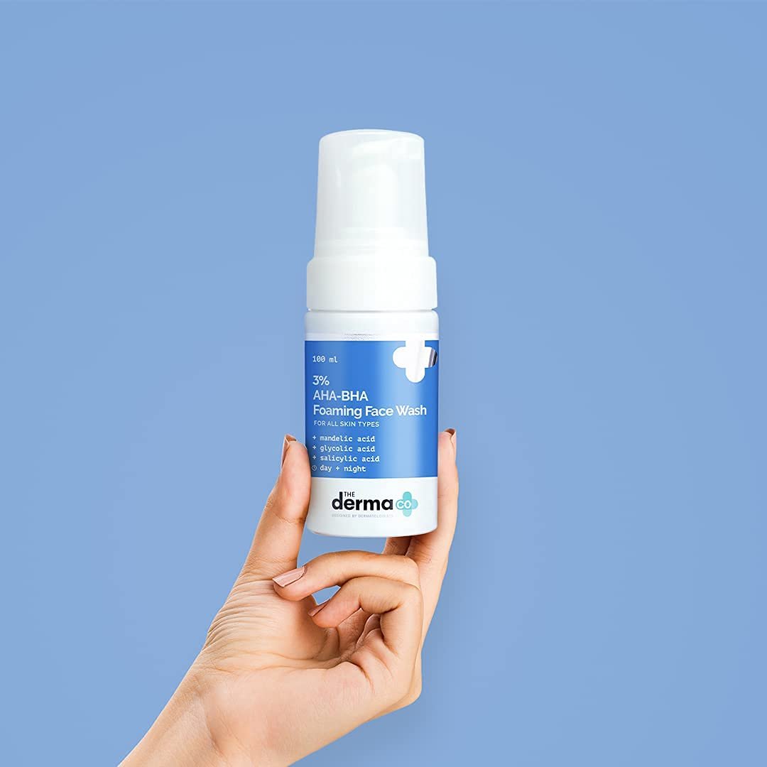The Derma Co 3% AHA+BHA Foaming Daily Face Wash -100 ml | Controls Acne | Gently Exfoliates thumbnail