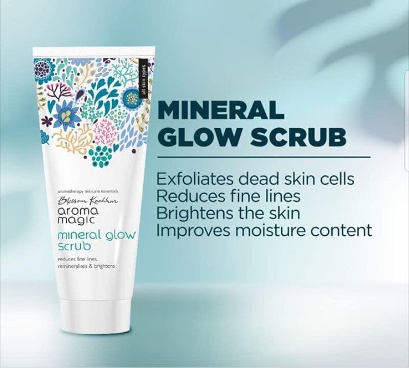 Aroma Magic Mineral Glow Scrub | Exfoliates, reduces fine lines, brightens & boosts hydration| With beeswax, vegetable glycerine, lavender, tea tree & rose essential oils | 100ml thumbnail