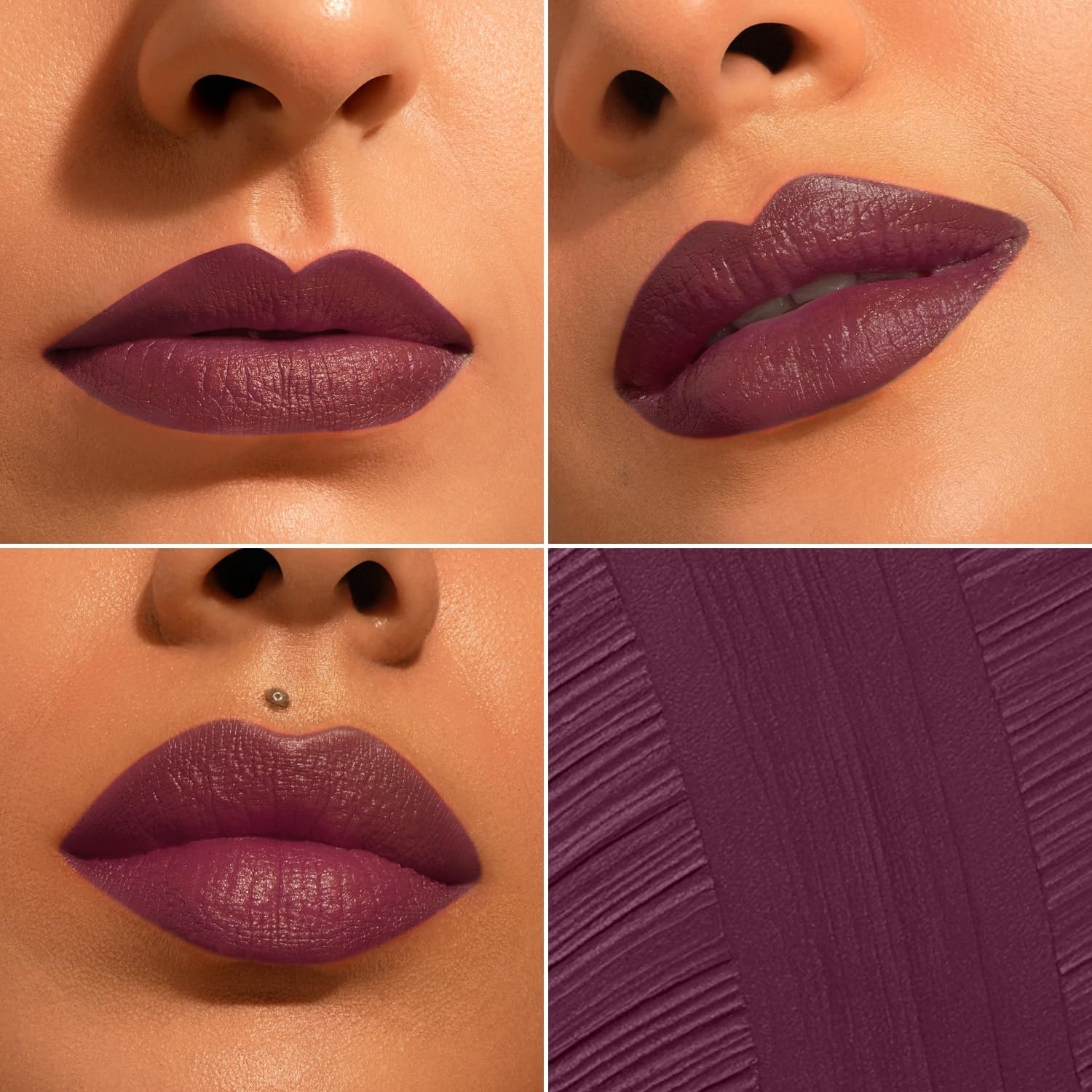 Pilgrim Oh So Crème! Bullet Lipstick | Silky-Matte Finish | Highly Pigmented and Long Lasting | Enriched with Exotic French Grape Seed Oil | (Midnight Vinée-21) thumbnail