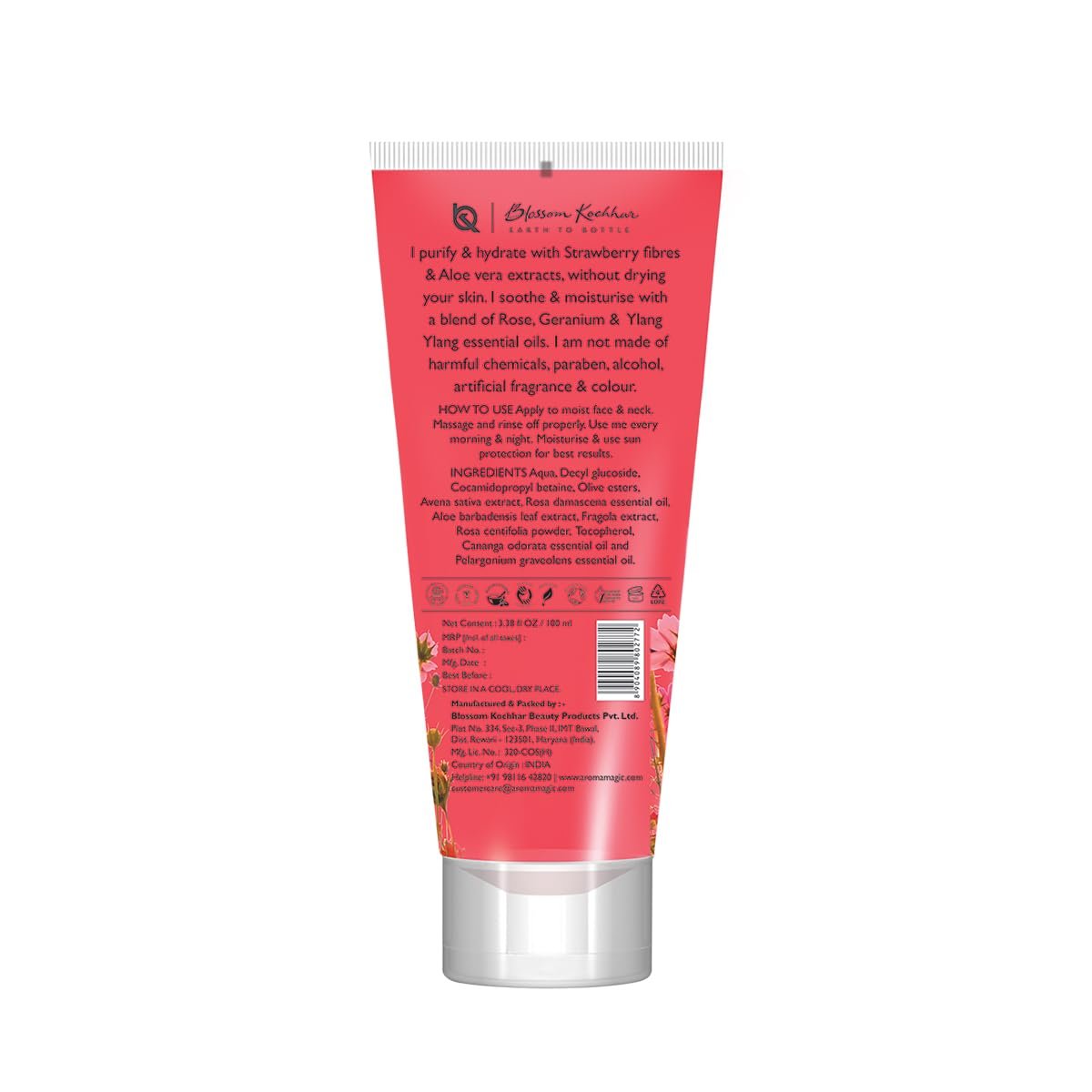 Aroma Magic Moisturizing Strawberry Face Wash | with Aloe Vera Extract & Ylang Ylang Essential Oil | All Skin - 100 ml thumbnail