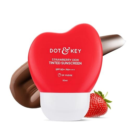 Dot & Key Strawberry Dew Tinted Sunscreen In-Vivo Tested SPF 50+ PA++++ 50ml (Fudge)