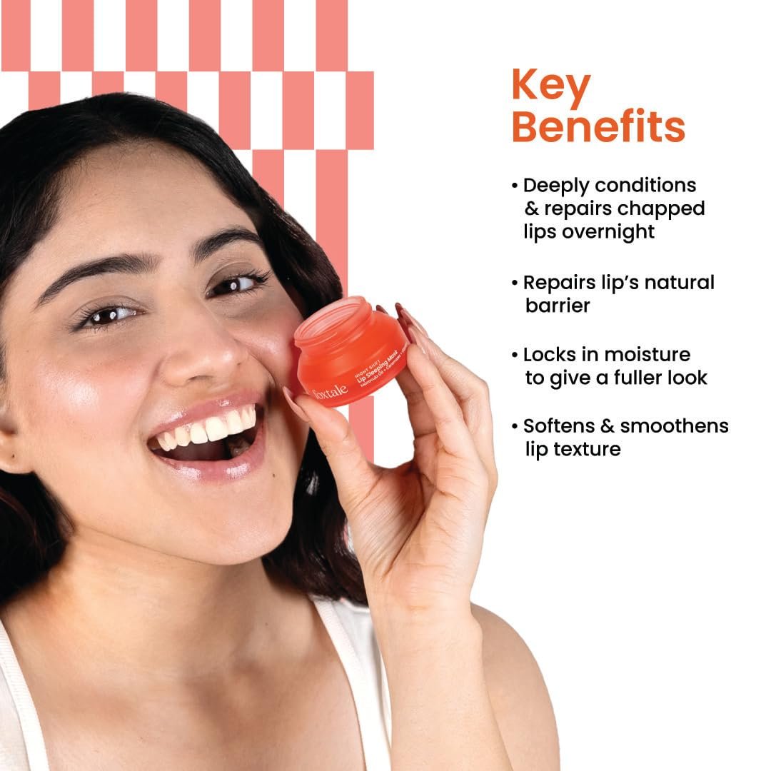 Foxtale Lip Sleeping Mask | With Maracuja Oil, Ceramides & Vitamin E | Repairs Dry, Cracked Lips Overnight | Cushions, Plumps & Hydrates | Tastes Like Watermelon | For All Skin Types | thumbnail