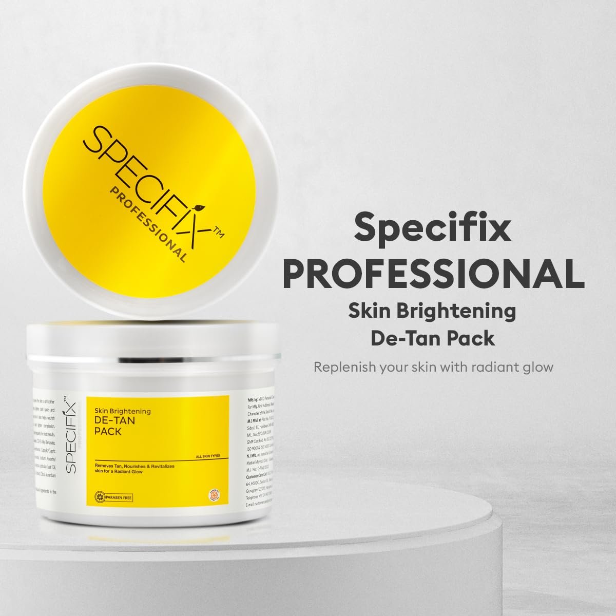 VLCC Specifix PROFESSIONAL Skin Brightening De-Tan Face Pack - 400g | With Glycolic Acid, Niacinamide, and Kojic Dipalmitate thumbnail