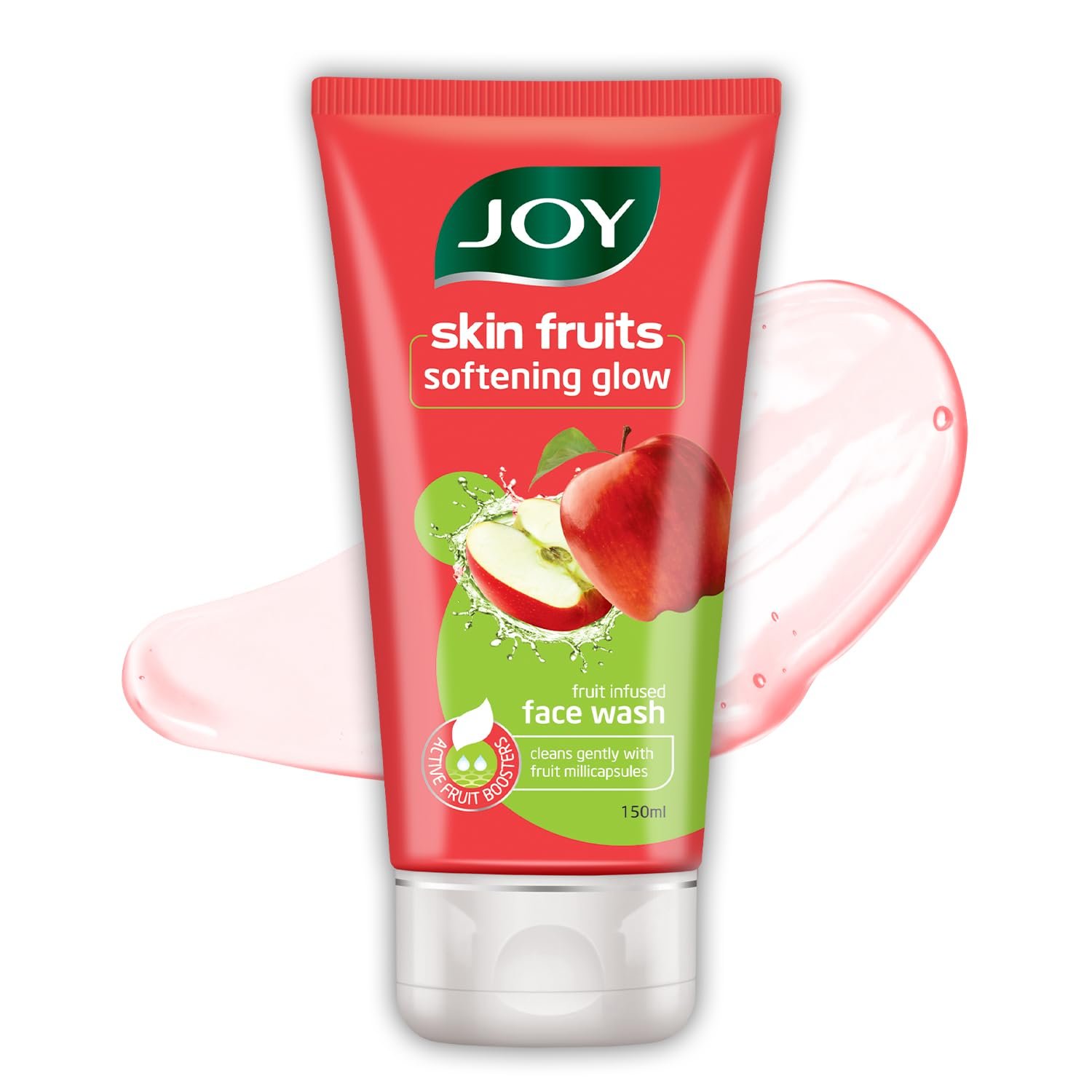 Joy Skin Fruits Apple Face Wash for Glowing Skin | Softens, Moisturises & Nourishes | Natural AHAs, No Sulphates, Paraben Free | All Skin Types, Men & Women - 150ml thumbnail