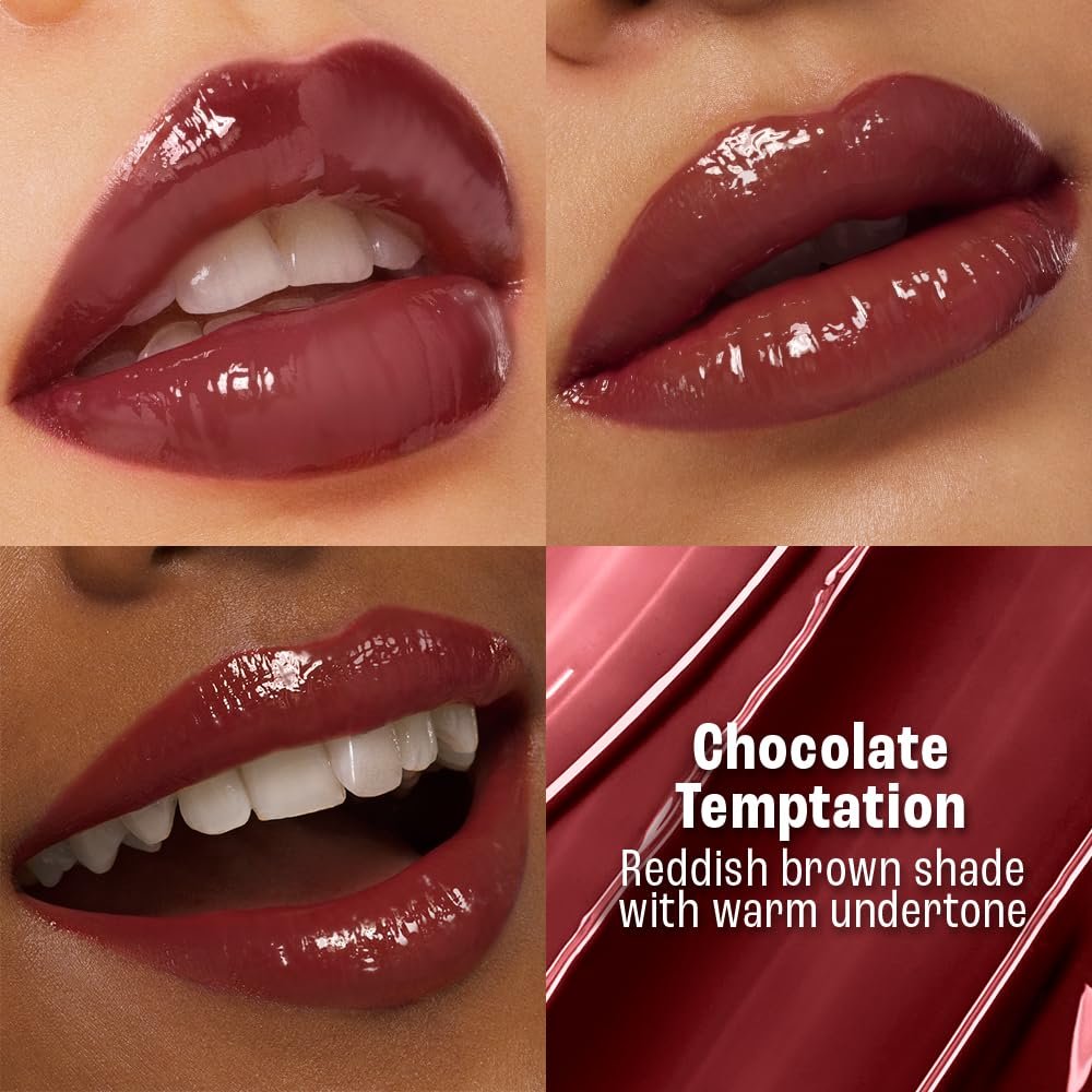 Lakme 9to5 Hya Beach Edit Lip Gloss Stain -1 Chocolate Temptation, Long Lasting Stain, For Soft and Nourished Lips, with Linoleic Acid & Hyaluronic Acid, SPF 15 | 10ml thumbnail