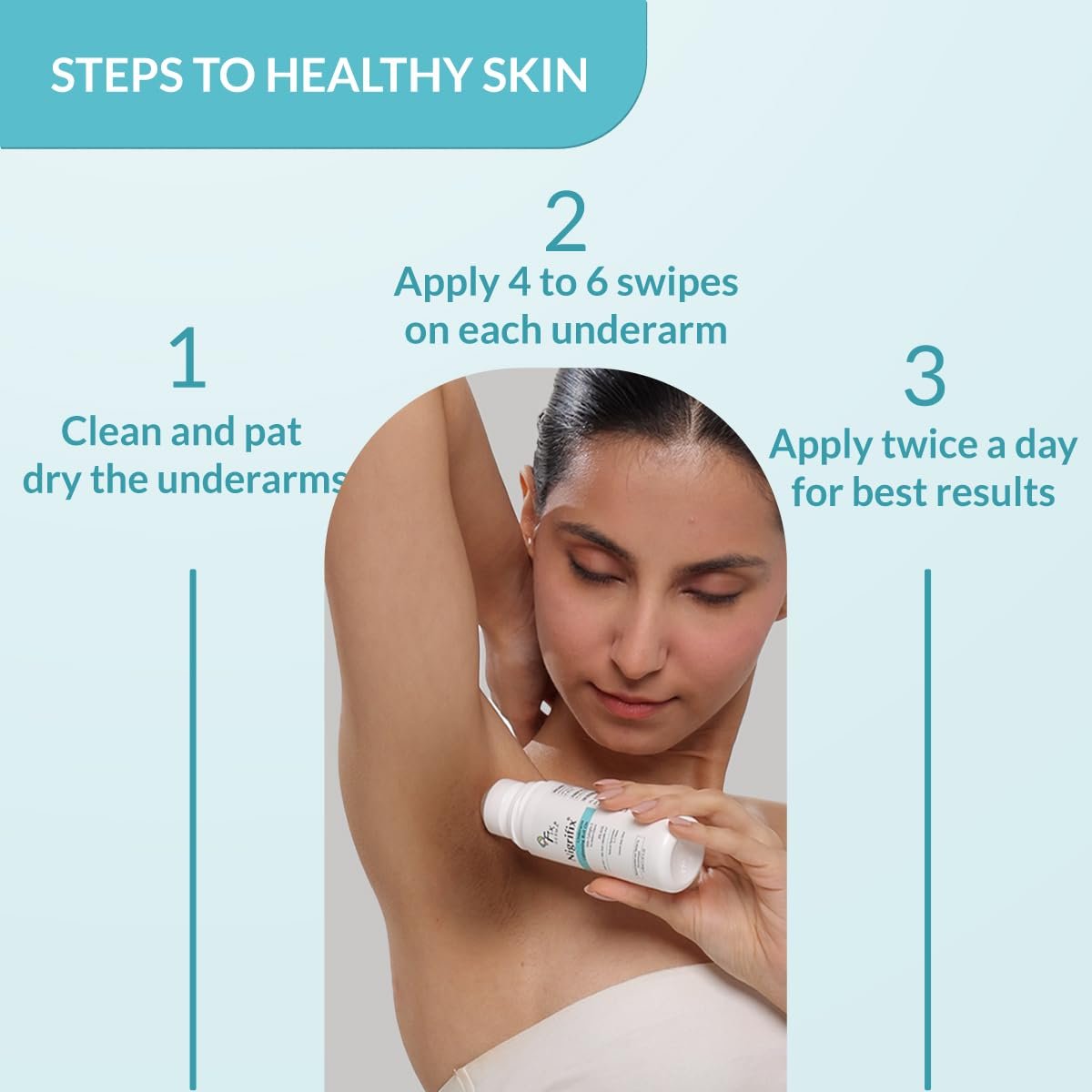 Fixderma Nigrifix Underarm Roll on with 6% AHA, Lactic Acid & 1% Mandelic Acid & Kojic Acid | Brightens Skin & Exfoliates Underarm | For All Skin Type, Men & Women - 60ml thumbnail