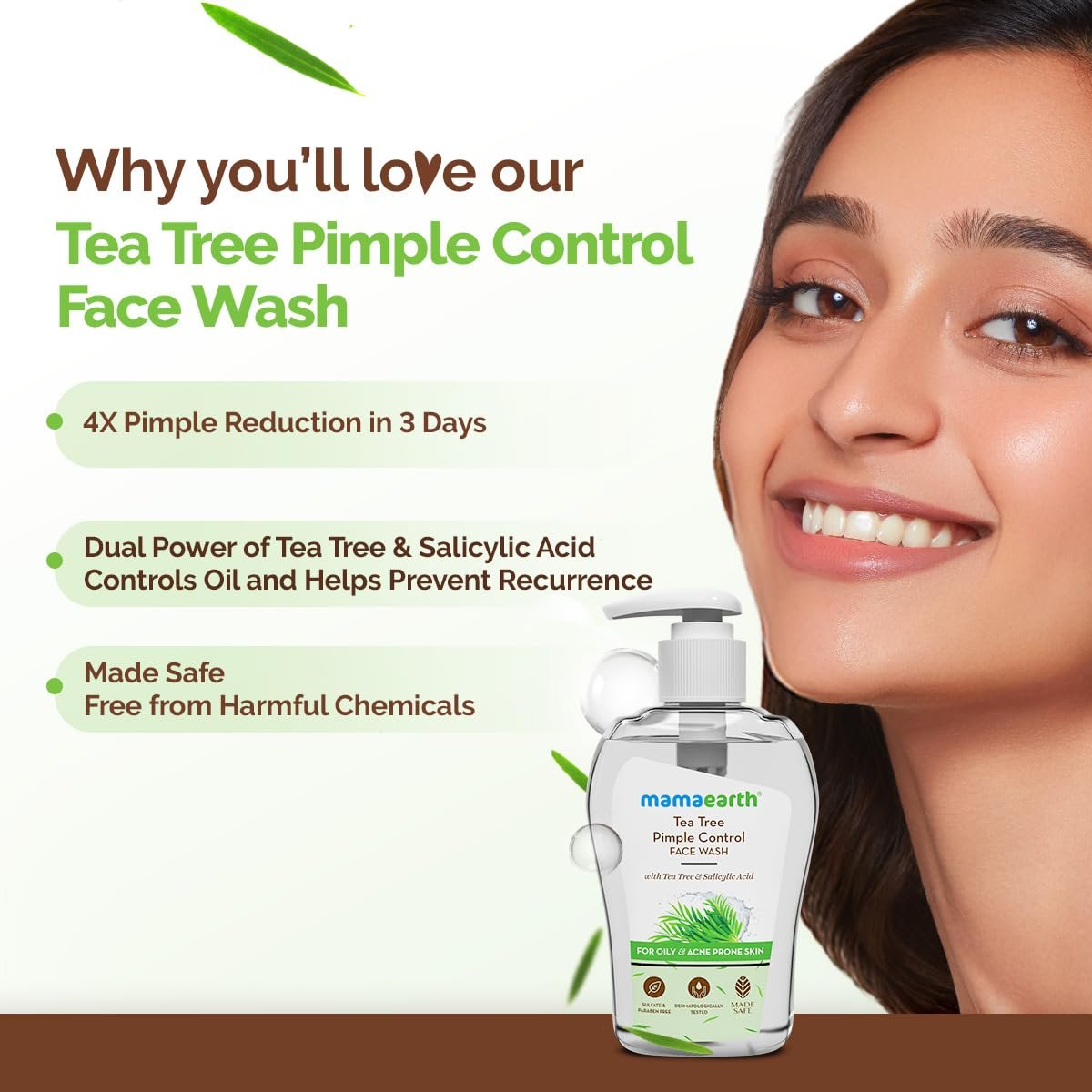 Mamaearth Tea Tree Pimple Control, Anti Acne Face Wash  250ml thumbnail