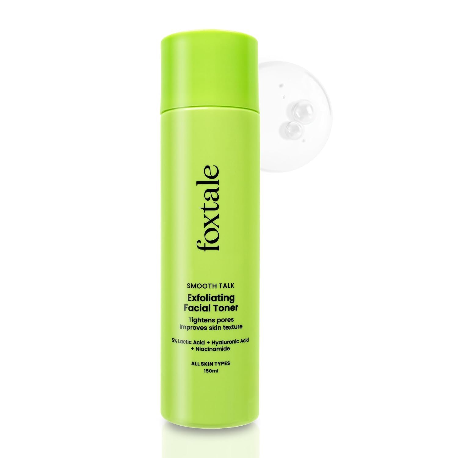 Foxtale Exfoliating Face Toner with 5% Lactic Acid for Pore Tightening & Gentle Exfoliation, Alcohol Free Toner for Glowing Skin, For All Skin Types, Men & Women, 150 ml thumbnail