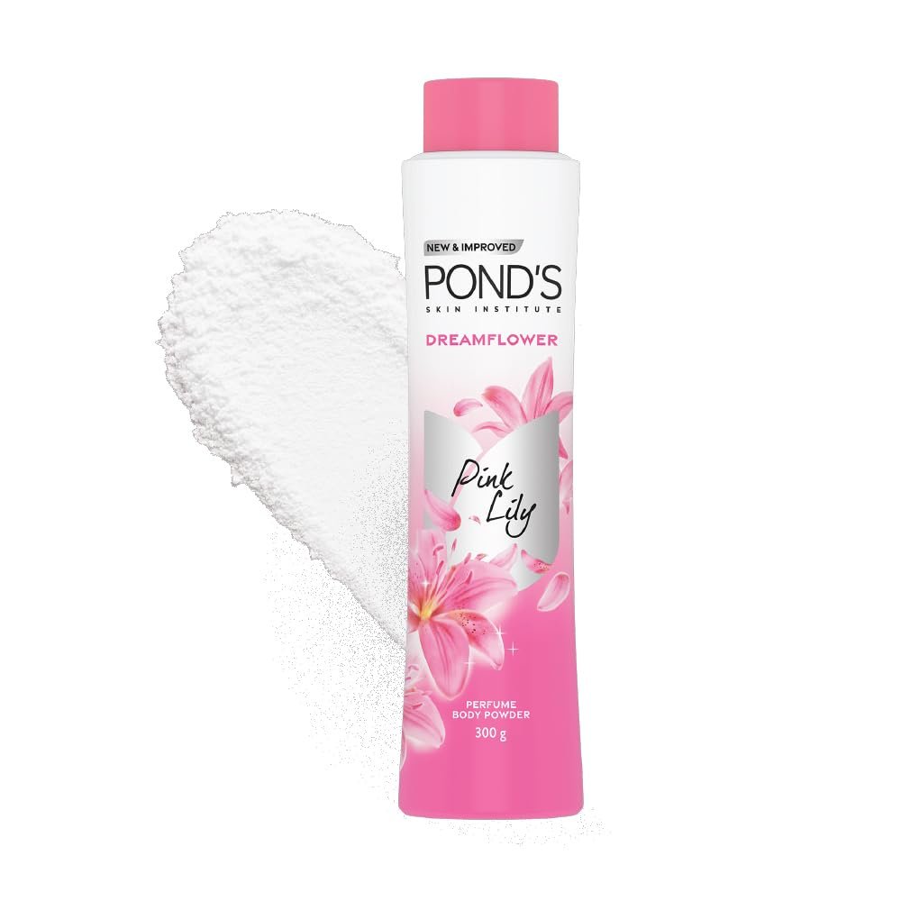 POND'S Dreamflower Floral Perfumed Powder With Glow-boosting Vitamin B3 For Women| Refreshing Long-Lasting Fragrance of Pink Lily| 300g thumbnail