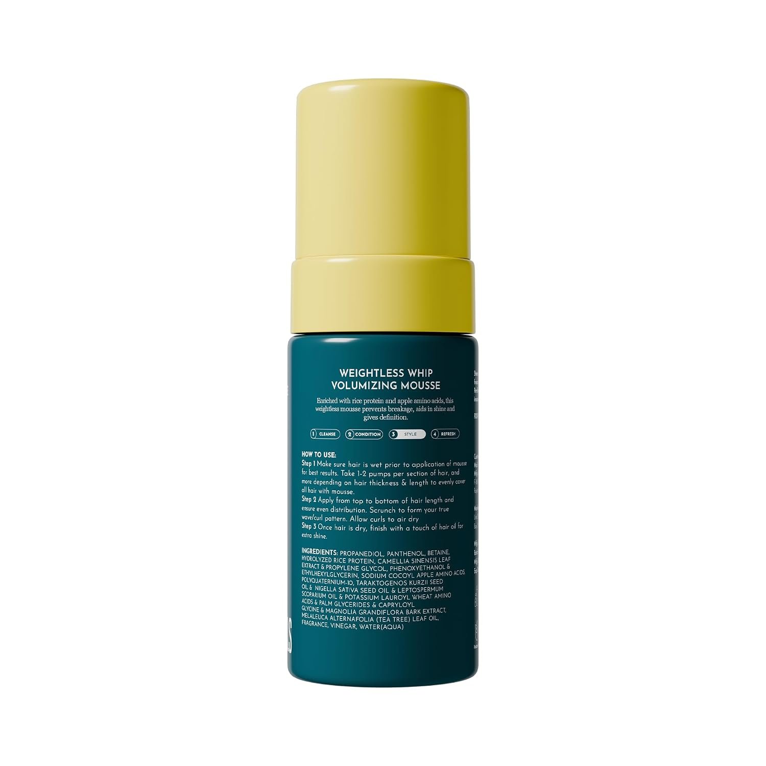Fix My Curls Weightless Whip Volumizing Mousse | Enriched with Rice Protein for Hair Growth, & Apple Cider Vinegar | For Wavy, Curly, Frizzy Hair | Curl Enhancing | 100ml thumbnail