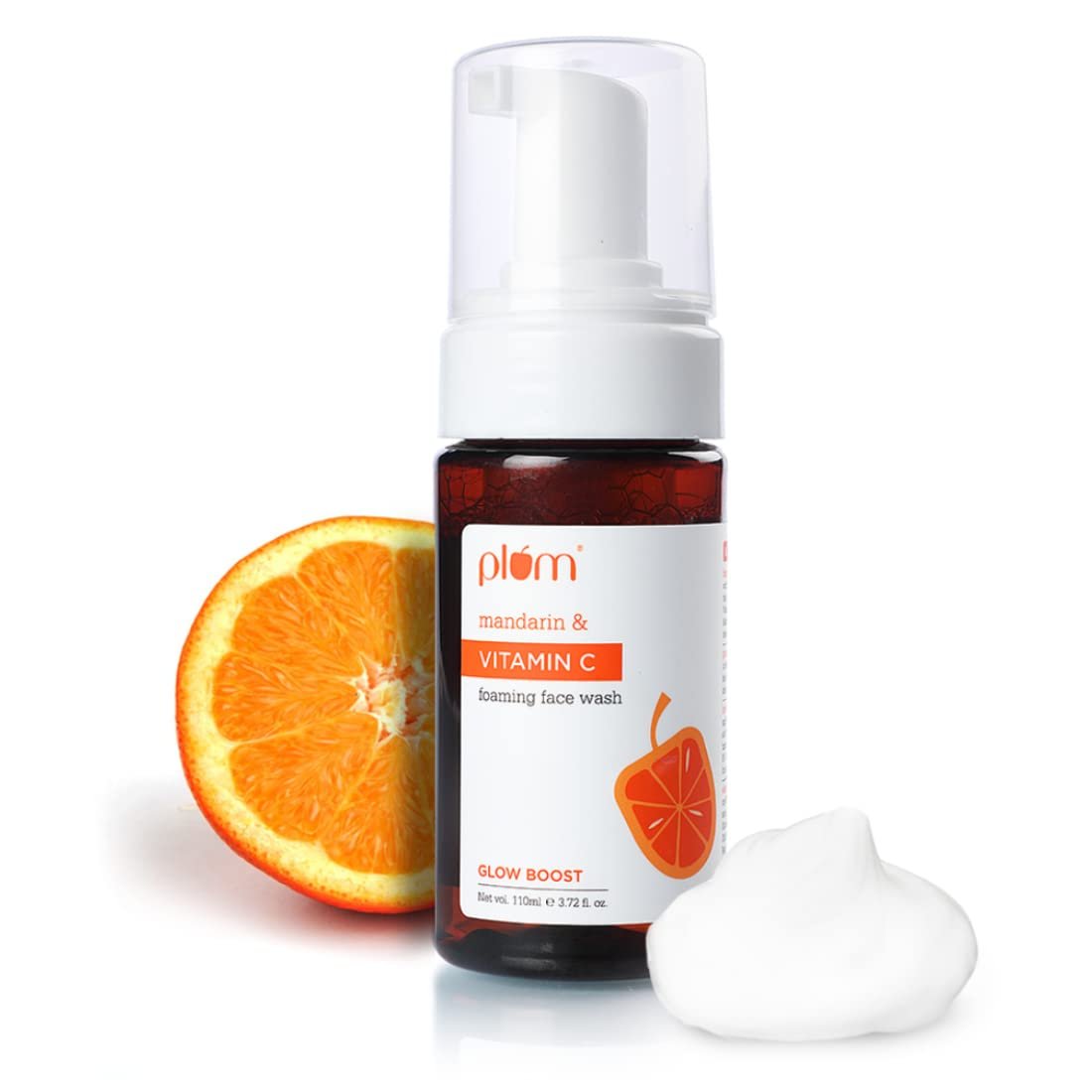 Plum Vitamin C Foaming Face Wash with Mandarin | For Glowing Skin | For Gentle Cleansing |110ML