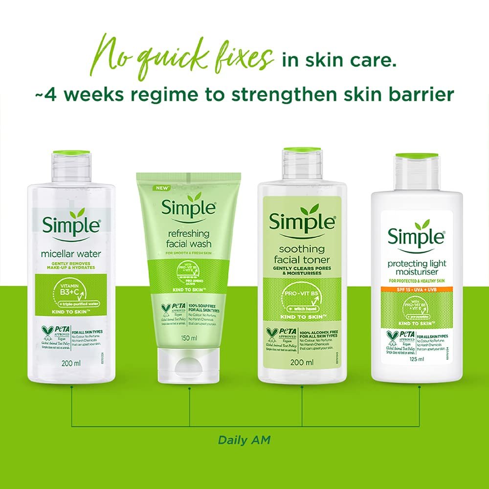 Simple Kind To Skin Micellar Cleansing Water 200 ml | Gently Removes Make-Up & Hydrates | For All Skin Types thumbnail