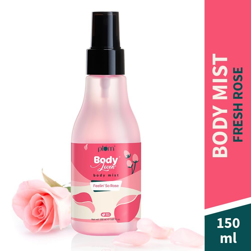 Plum BodyLovin' Feelin' So Rose Body Mist | Long Lasting Floral Fragrance For Women With Fresh Floral, Rose & Musk Body Spray 150 ml thumbnail