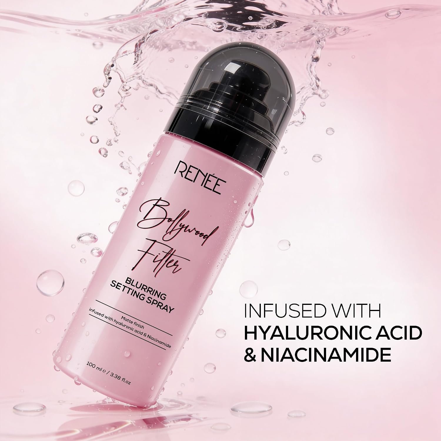 RENEE Bollywood Filter Blurring Setting Spray for Face Makeup, Matte Finish & Pore Blur Effect with Niacinamide & Hyaluronic Acid, Long Lasting Makeup Fixer & Shine Control, Fine Mist 100ml thumbnail