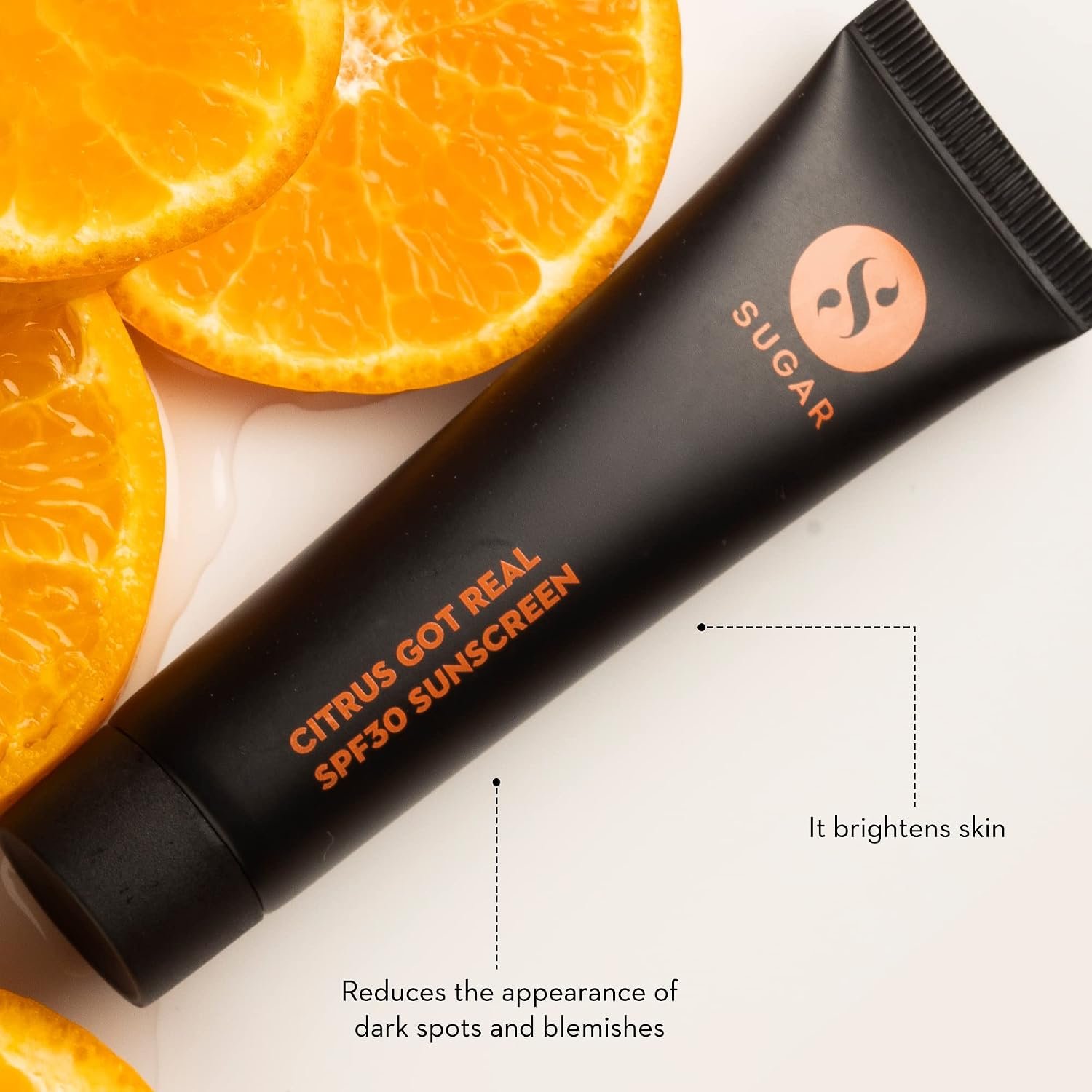 SUGAR Cosmetics Citrus Got Real Sunscreen For All Skin Types Spf30 | No White Cast | UVA/B & Blue Light Protection | Enriched With Vitamin C - 30G thumbnail