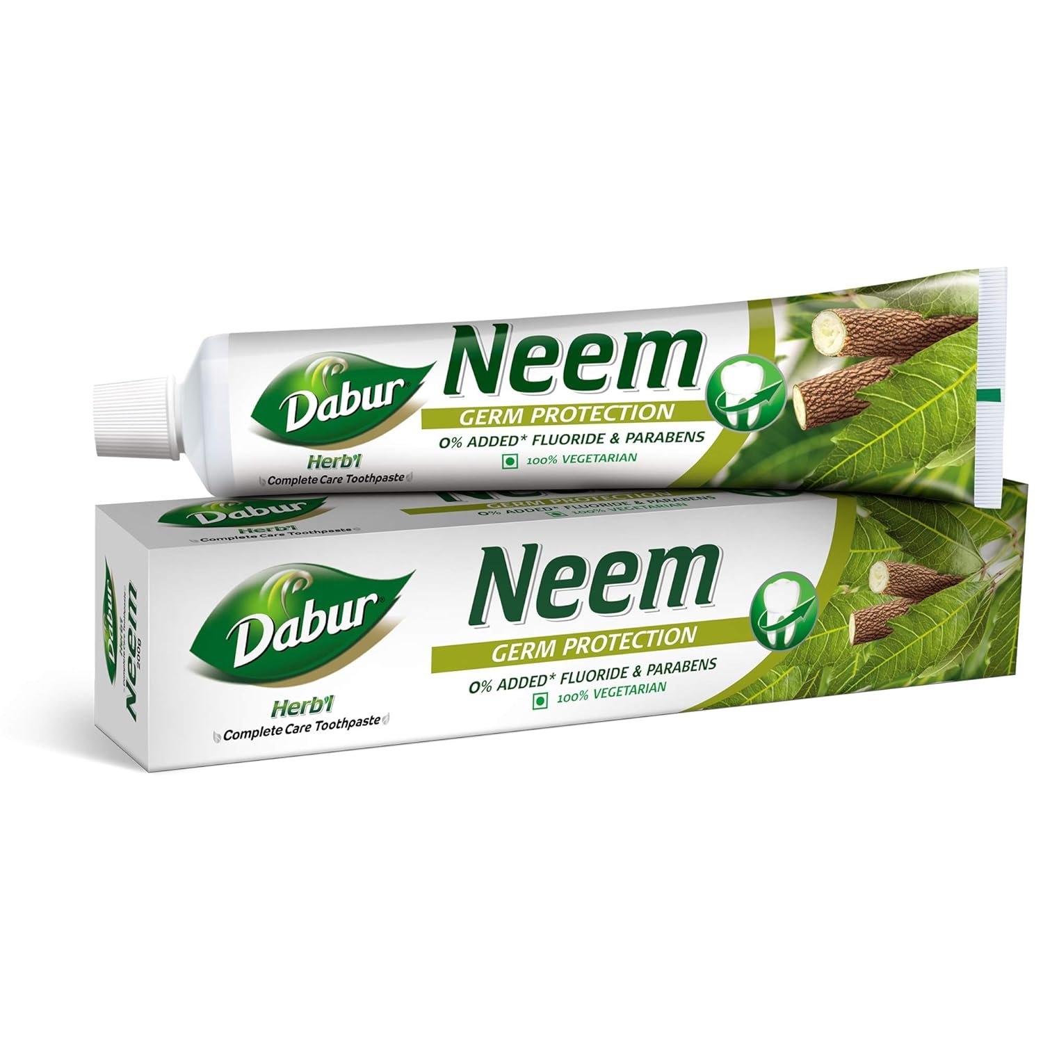 Dabur Herb'l Neem Toothpaste 200g | Neem-Enriched Germ Protection Oral Care | Helps Maintain Healthy Teeth & Gums | Fresh Breath