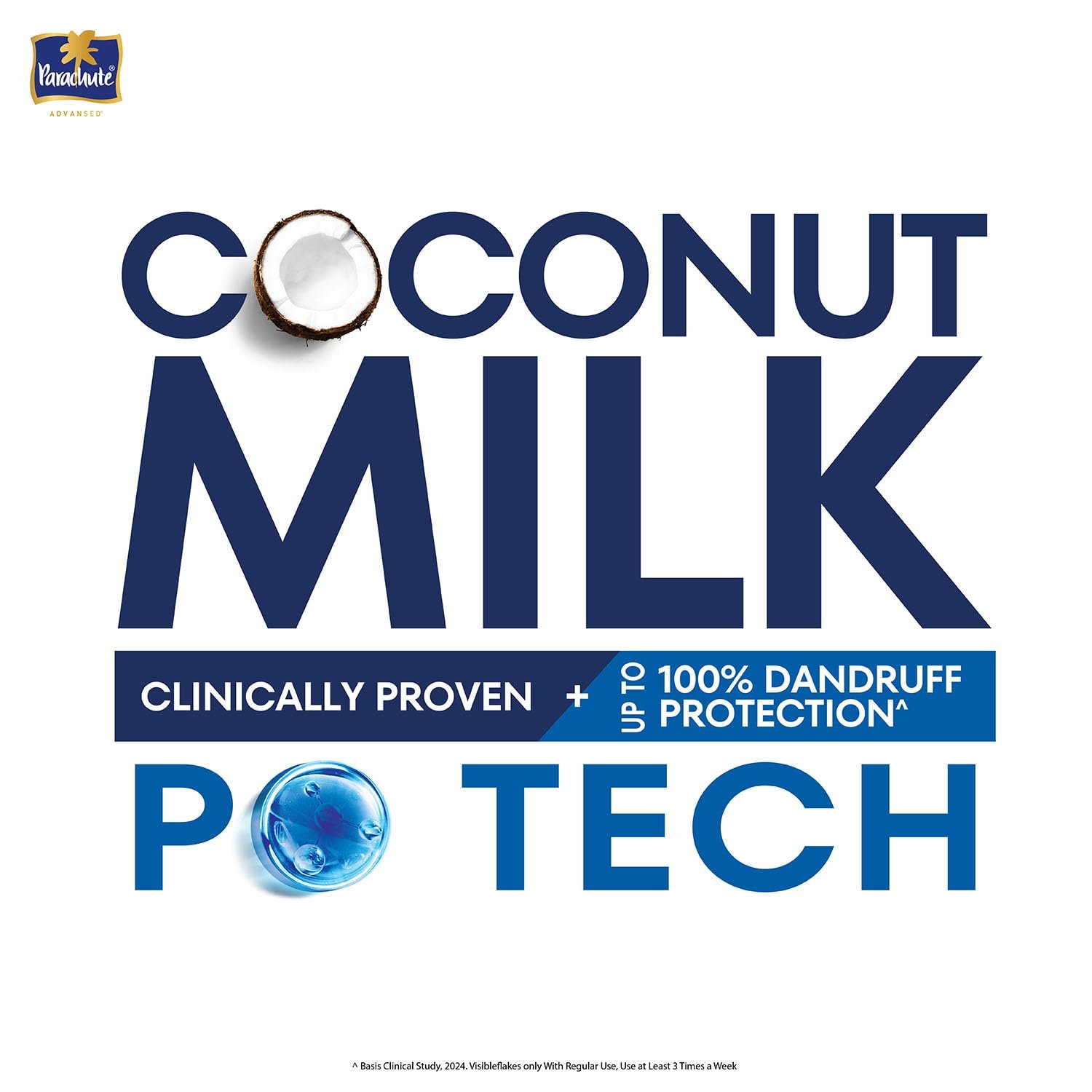 Parachute Advansed Anti-Dandruff Shampoo with Coconut Milk & PO Tech | Up to 100% Dandruff protection | for Strong Healthy Scalp | Paraben free | For Men & Women | 170ml thumbnail