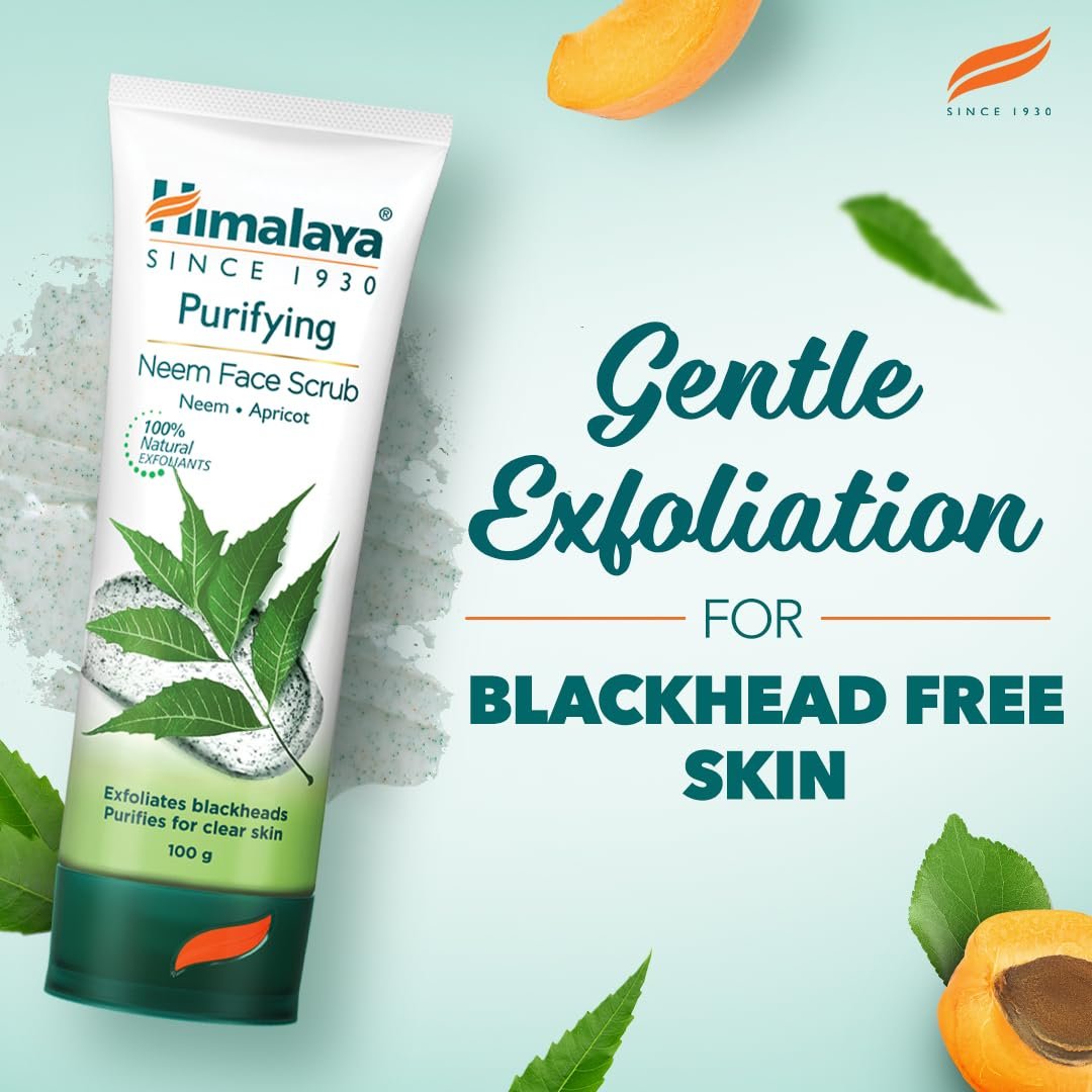 Himalaya Herbals Purifying Neem Scrub – Gentle Exfoliating Face Scrub for Deep Cleansing & Clear-Looking Skin, 100g thumbnail