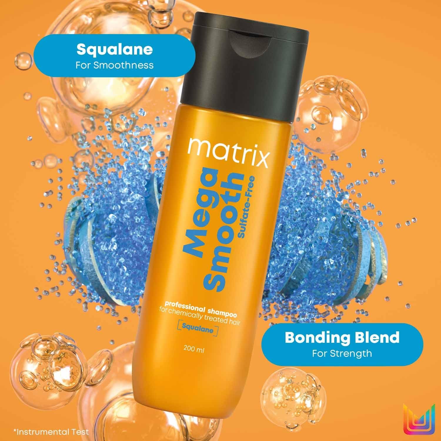 Matrix Professional Mega Smooth Sulfate-free Shampoo with Squalane and Bonding Blend for Gentle Cleansing and Bond Repair| Smoothens Hair | Safe for Chemically Treated Hair thumbnail