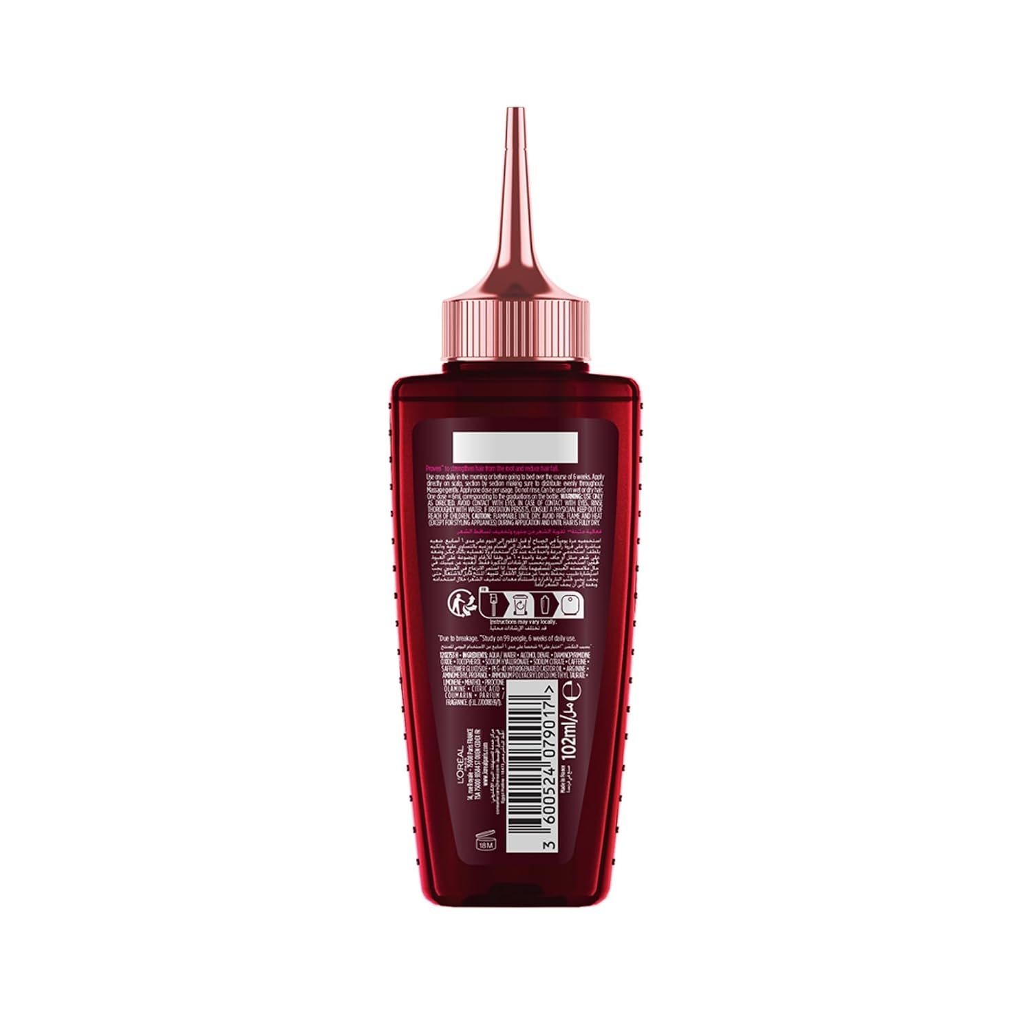 L'Oréal Paris Fall Resist Anti Hair Fall Serum with 1.5% Aminexil, Caffeine & Arginine for lesser visible scalp & hair fall, 102ml thumbnail