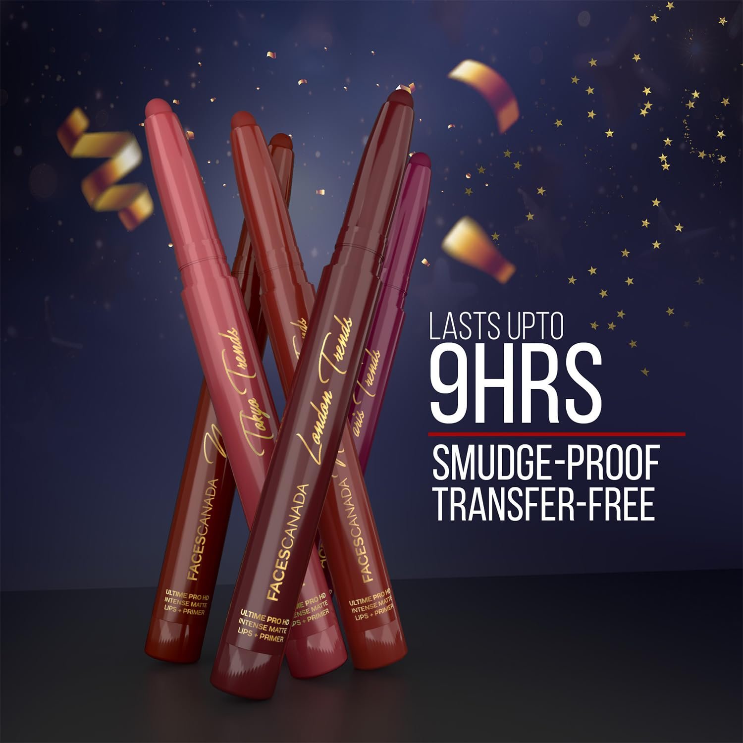 FACESCANADA Ultime Pro HD Intense Matte Lips + Primer - Tokyo Flex Alert N09, 1.4g, Limited Edition | 9HR Long Stay | Primer Infused For Flawless HD Matte Finish | Intense Color | Lightweigh thumbnail