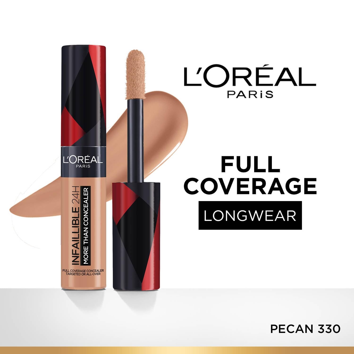 L'Oreal Paris Infallible More Than Concealer, Full Coverage, 330 Pecan thumbnail