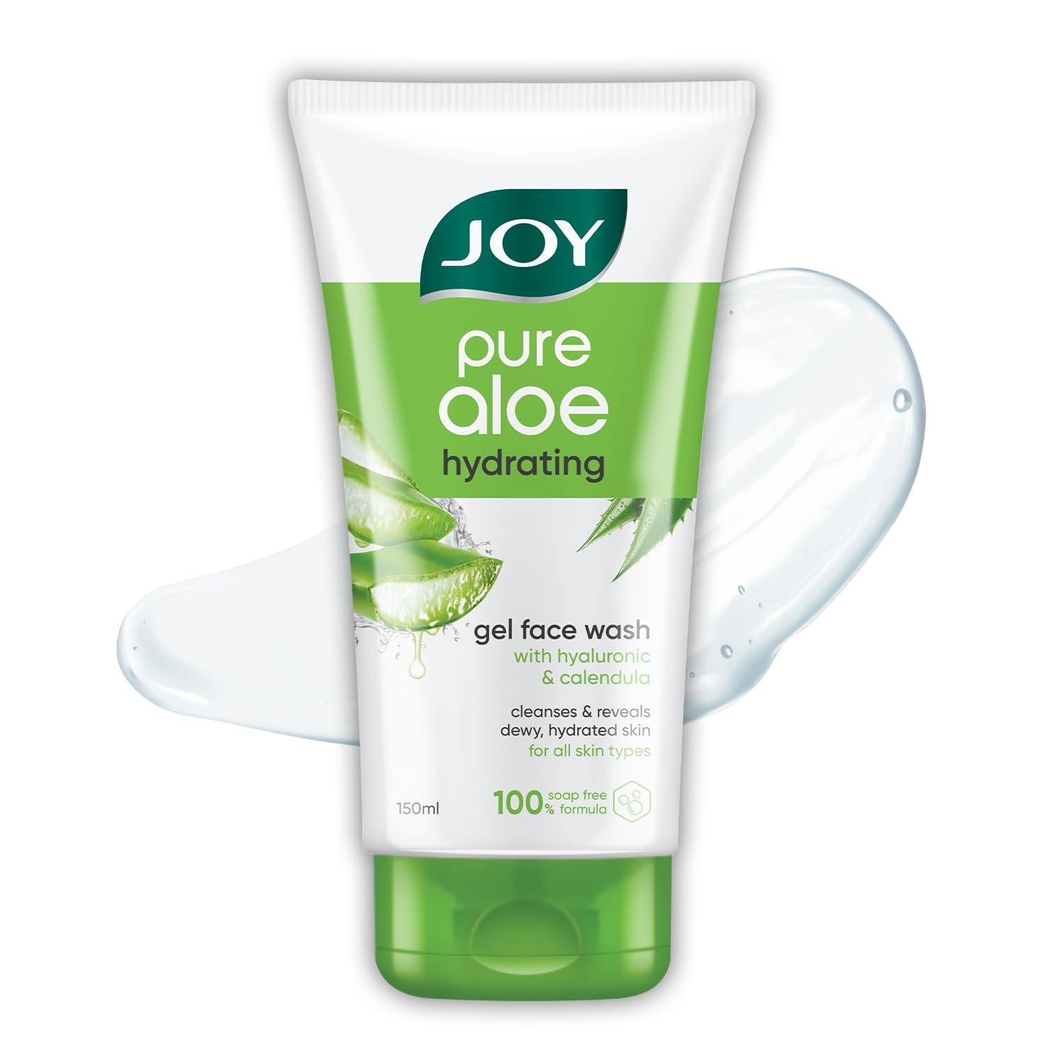 Joy Hydrating Aloe Vera Face Wash for Summers | Controls Excess Oil & Removes Dirt 150ml | Non Drying, Cooling Gel Face Wash