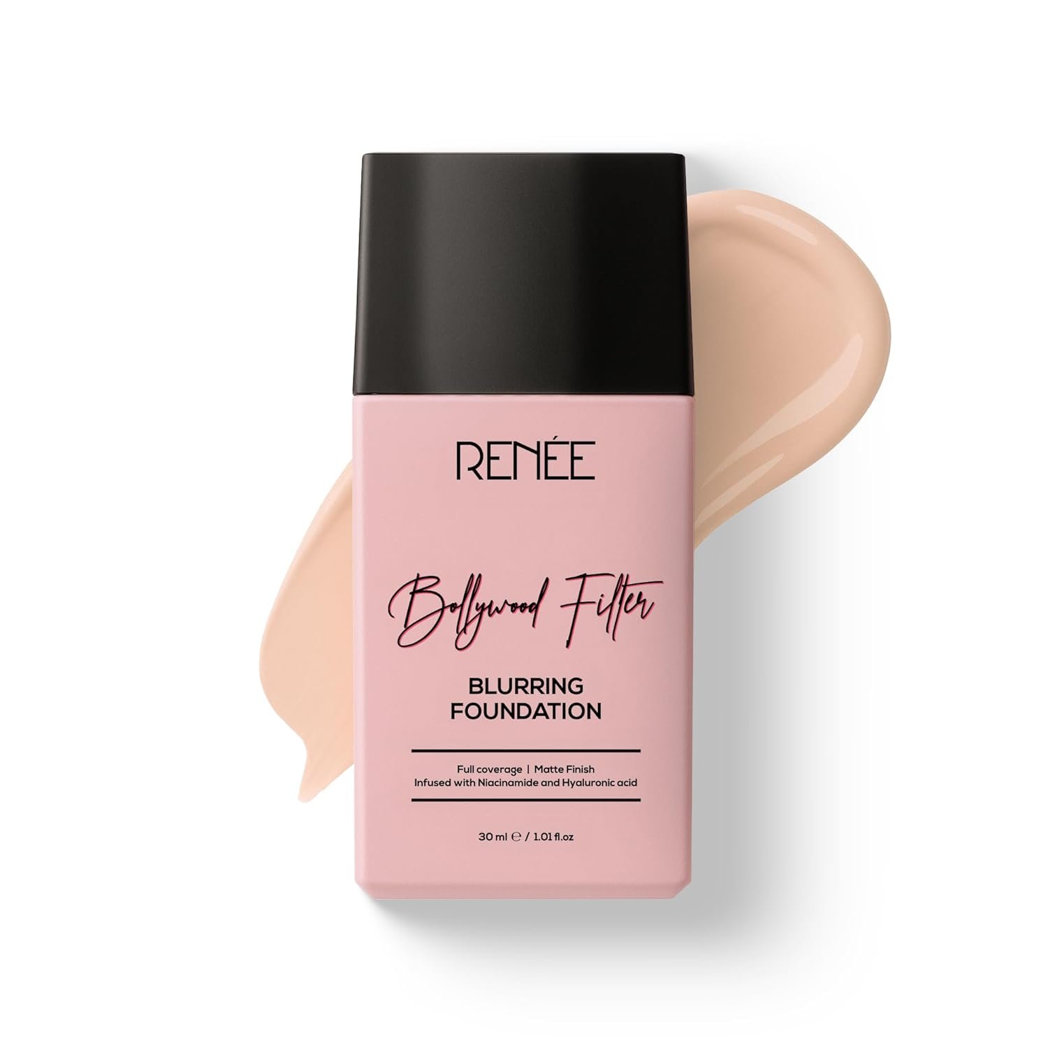 RENEE Bollywood Filter Blurring Liquid Foundation - Biscoff Blur | Full Coverage, Matte Finish | Blurs Pores & Blemishes | Hydrates & Evens Skin Tone | 30ml thumbnail