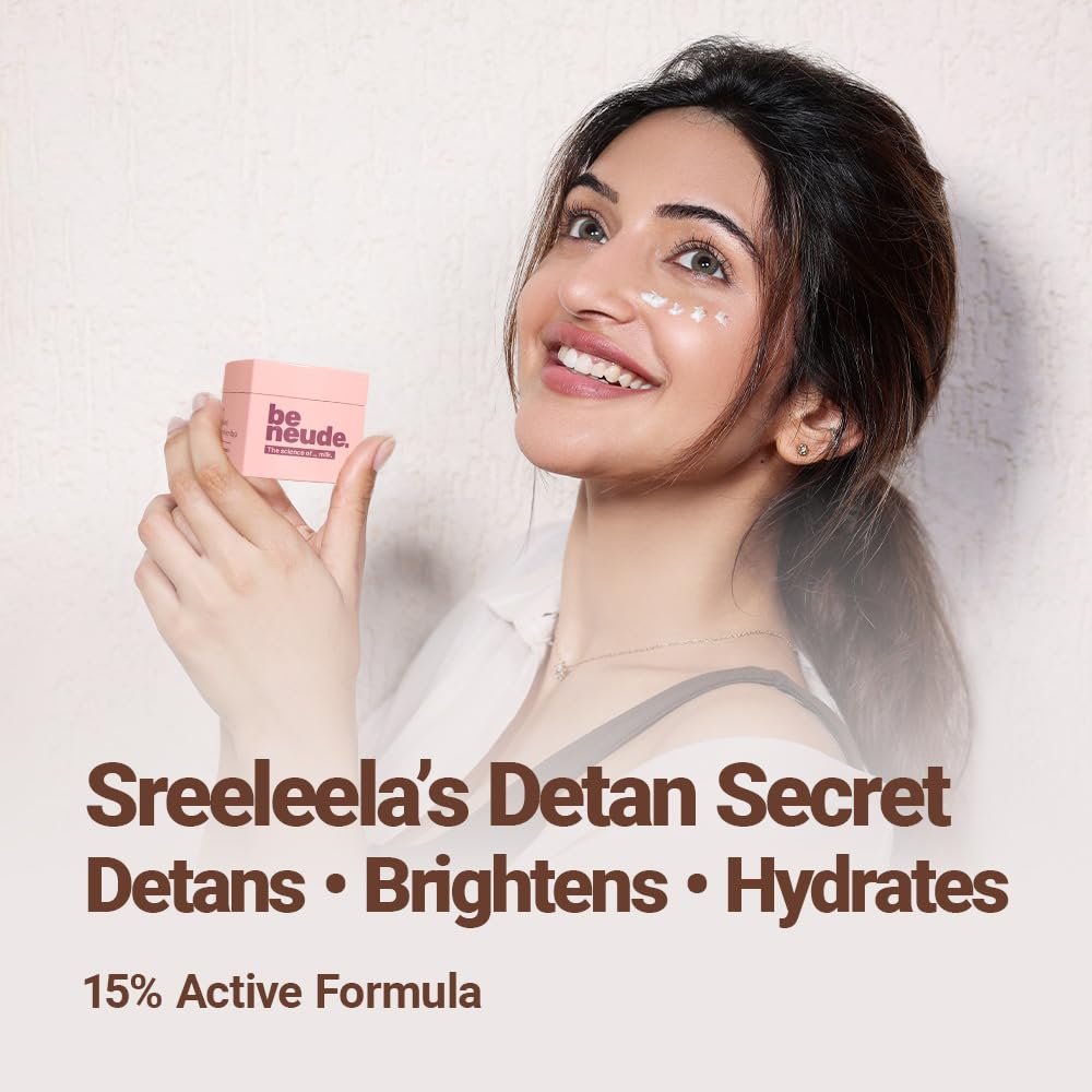 Be Neude un_mask Instant De-Tanning, Hydrating & Brightening Face Mask | Dry Skin-Friendly Facial Mask for a Fresh, Smooth & Radiant-Looking Complexion | 50ml thumbnail
