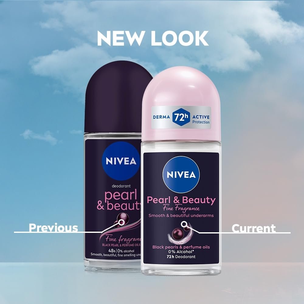 NIVEA Women Pearl & Beauty Roll On Deodorant with 72H Active Odour Protection 50ml thumbnail