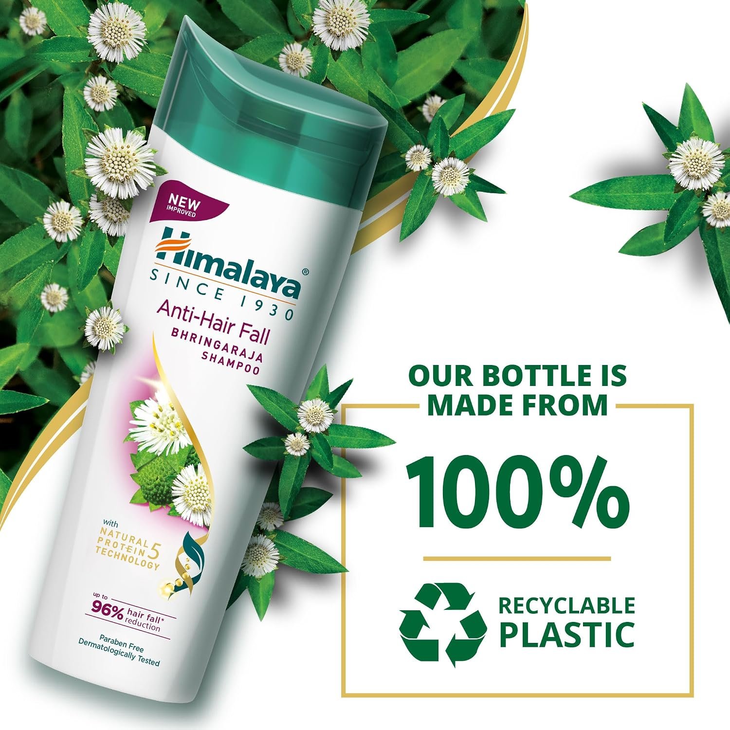 Himalaya Anti-Hair Fall Bhringaraja Shampoo, Reduces Hair Fall, Makes Hair Healthy, With Bhringaraja & Palasha,for men and women, 340ml thumbnail