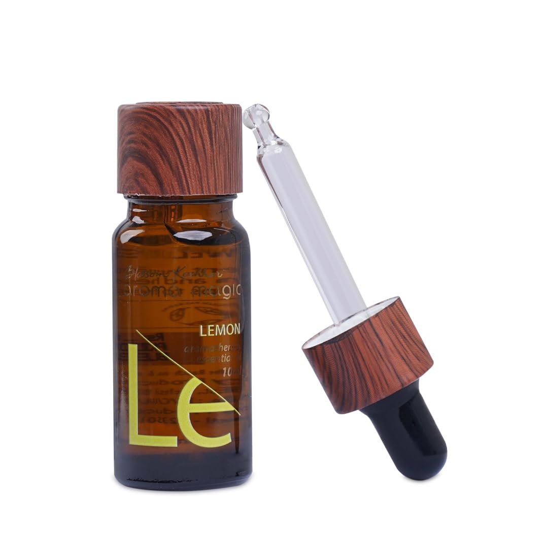 Aroma Magic Lemon Essential Oil – Pure Liquid Sunshine for Freshness, Skin Detox, Insect Bites & Hair Care – Natural Freshener – 10ml