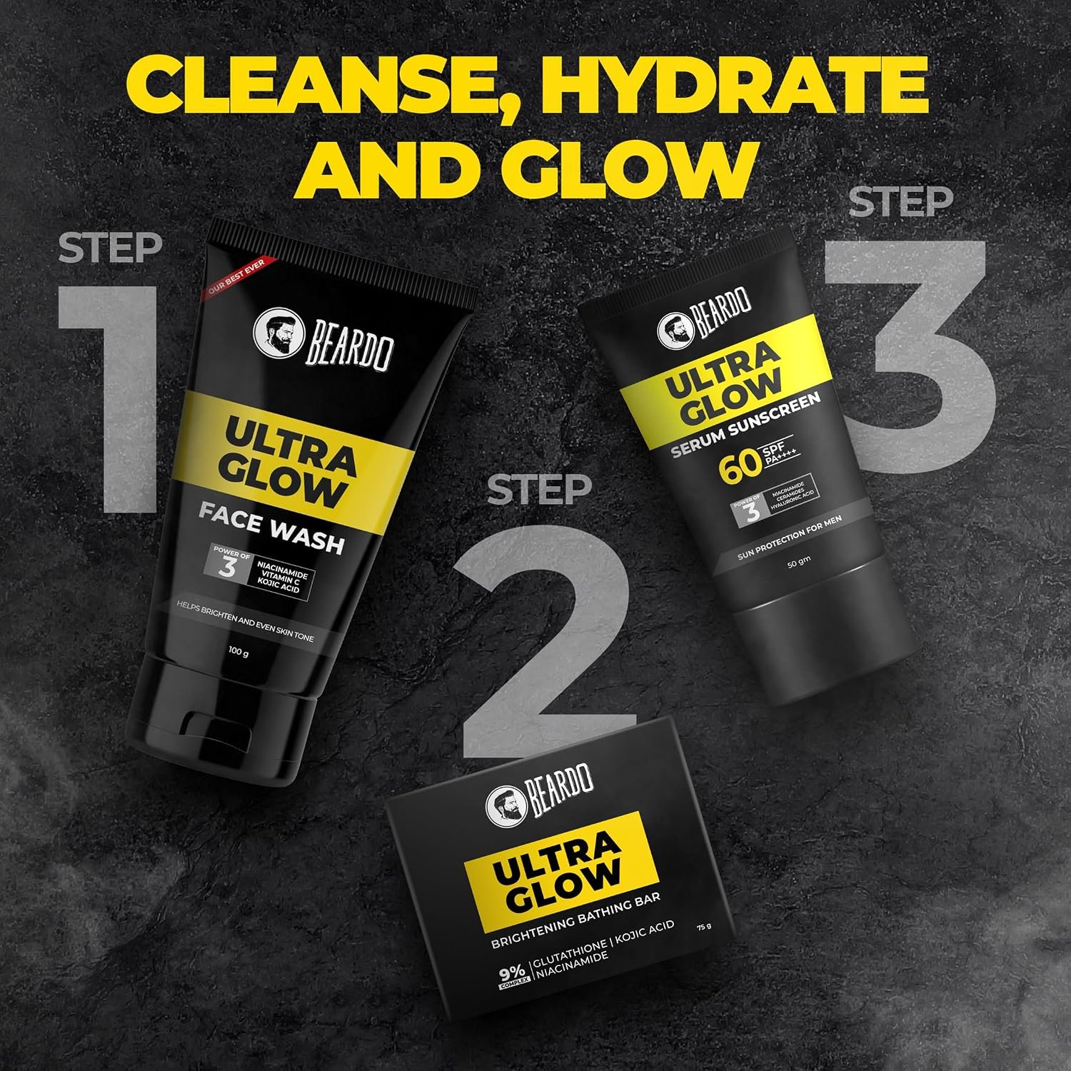 Beardo Ultraglow Face Wash for Men | Reduces Pigmentation | Face Wash for Bright, Even Tone and Glowing Skin | Suitable for All Skin Types | 100g thumbnail