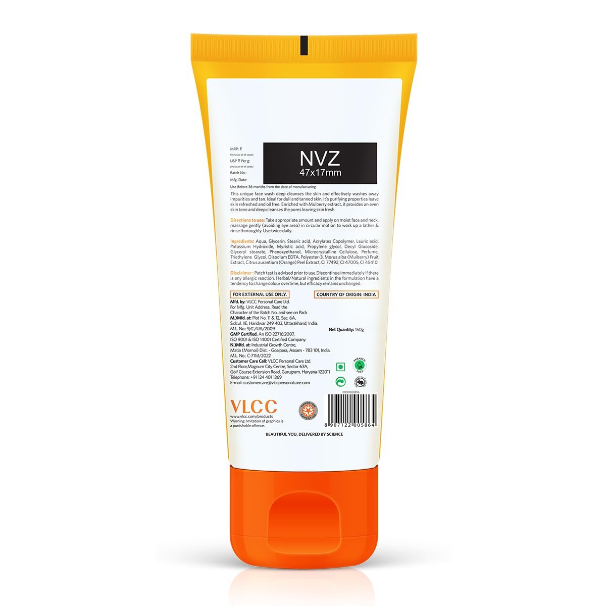 VLCC Anti-Tan Skin Lightening Face Wash – 150 ml x 2 (300 ml) | With Mulberry & Orange Peel Extract | Brightening Sunscreen with Broad Spectrum Protection thumbnail
