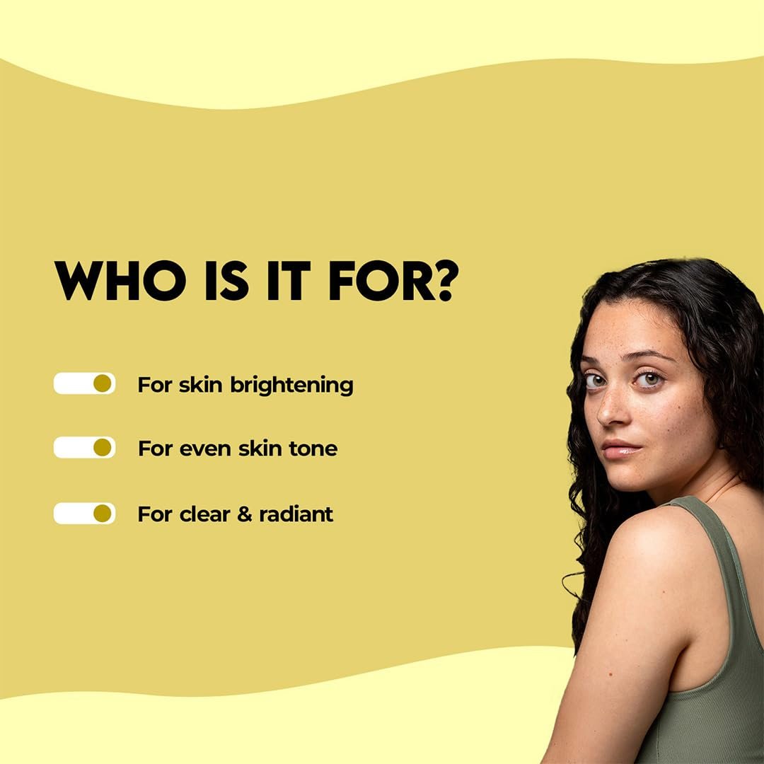 Jovees Herbal 5% Glycolic Acid Brightening Serum With 5% Niacinamide Yuzu Lemon & Hyaluronic Acid | Improves Skin Texture & Uneven Skin | For All Skin Types | 30 ml thumbnail