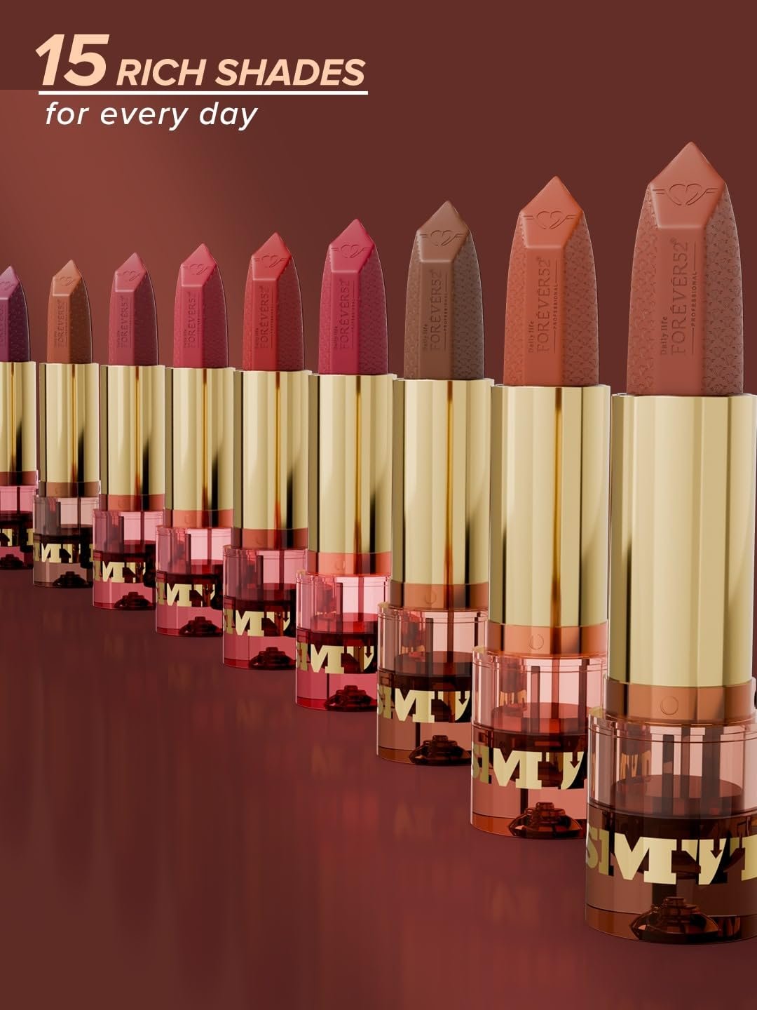 Daily Life Forever52 It's My Day Lipstick | Creamy Matte Lipstick for Bold, Long-Lasting Color | Highly Pigmented, Hydrating & Nourishing Formula (Sunny Day, 3.5g) thumbnail