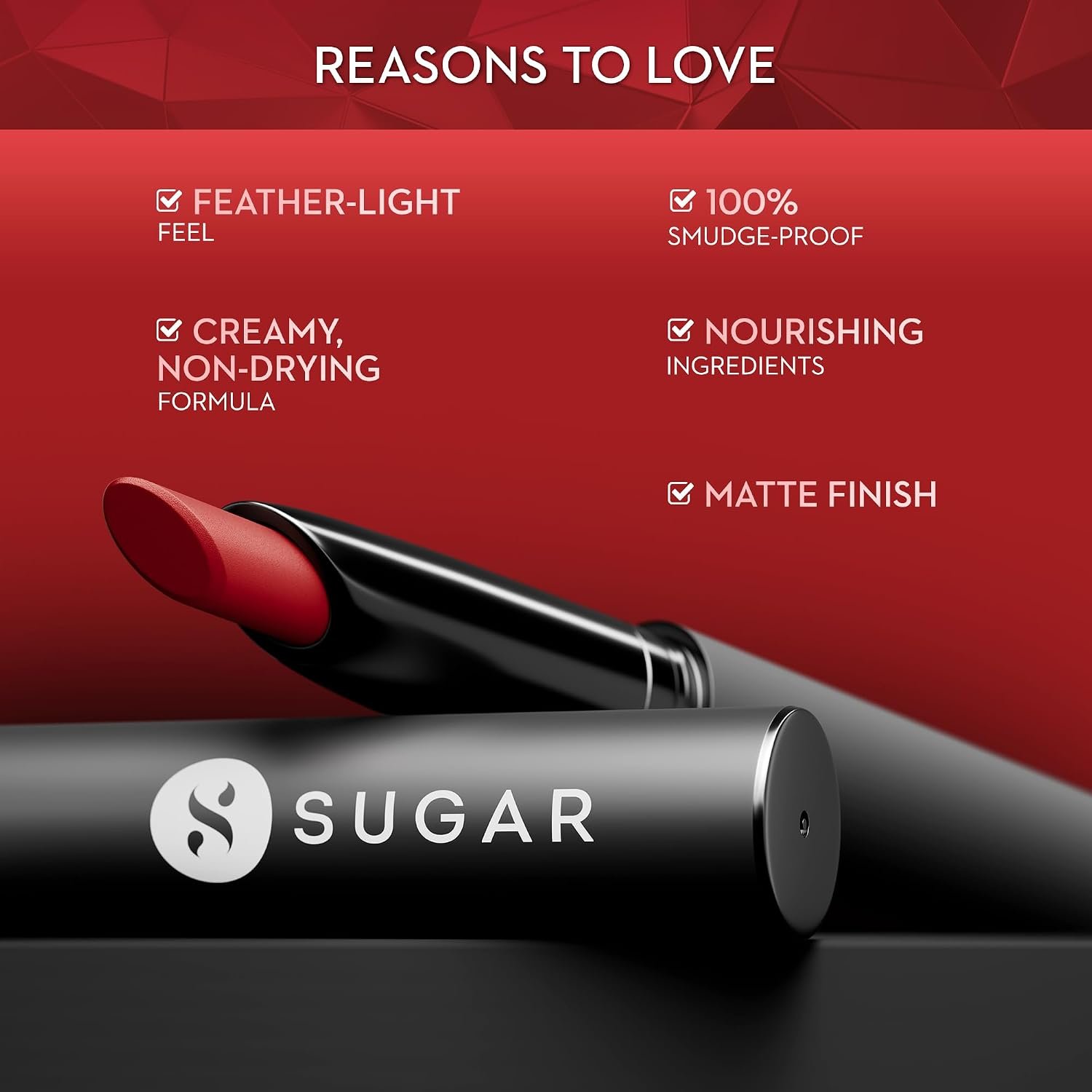 SUGAR Cosmetics Matte Attack Lipstick for Women | Transferproof & Smudgeproof | Lasts upto 12hrs | Enriched With Jojoba Oil | 2gm - Bold Play thumbnail