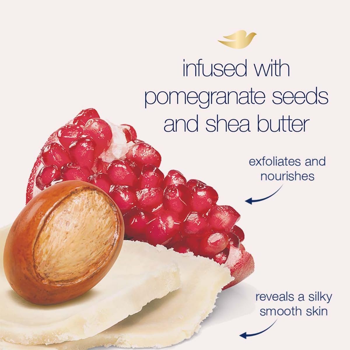 Dove Body Polish Exfoliating Scrub, Moisturizing Shea Butter and Pomegranate Seeds | Nourishes & Conditions Soft Skin | Sulphate Free, 298gm. thumbnail