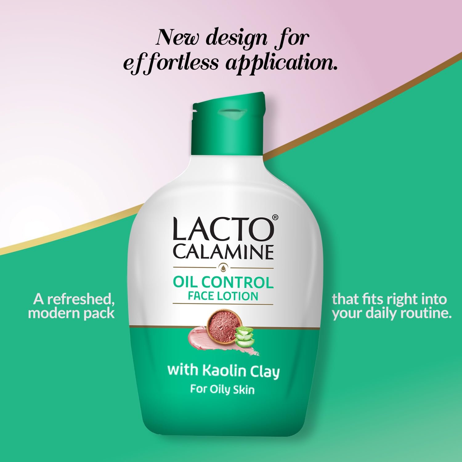 Lacto Calamine Face Lotion | 120ml | Daily Moisturizer For Face - Combination To Normal Skin | Kaolin Clay & Aloe Vera | Abosrbs Excess Oil  | Body Lotion thumbnail