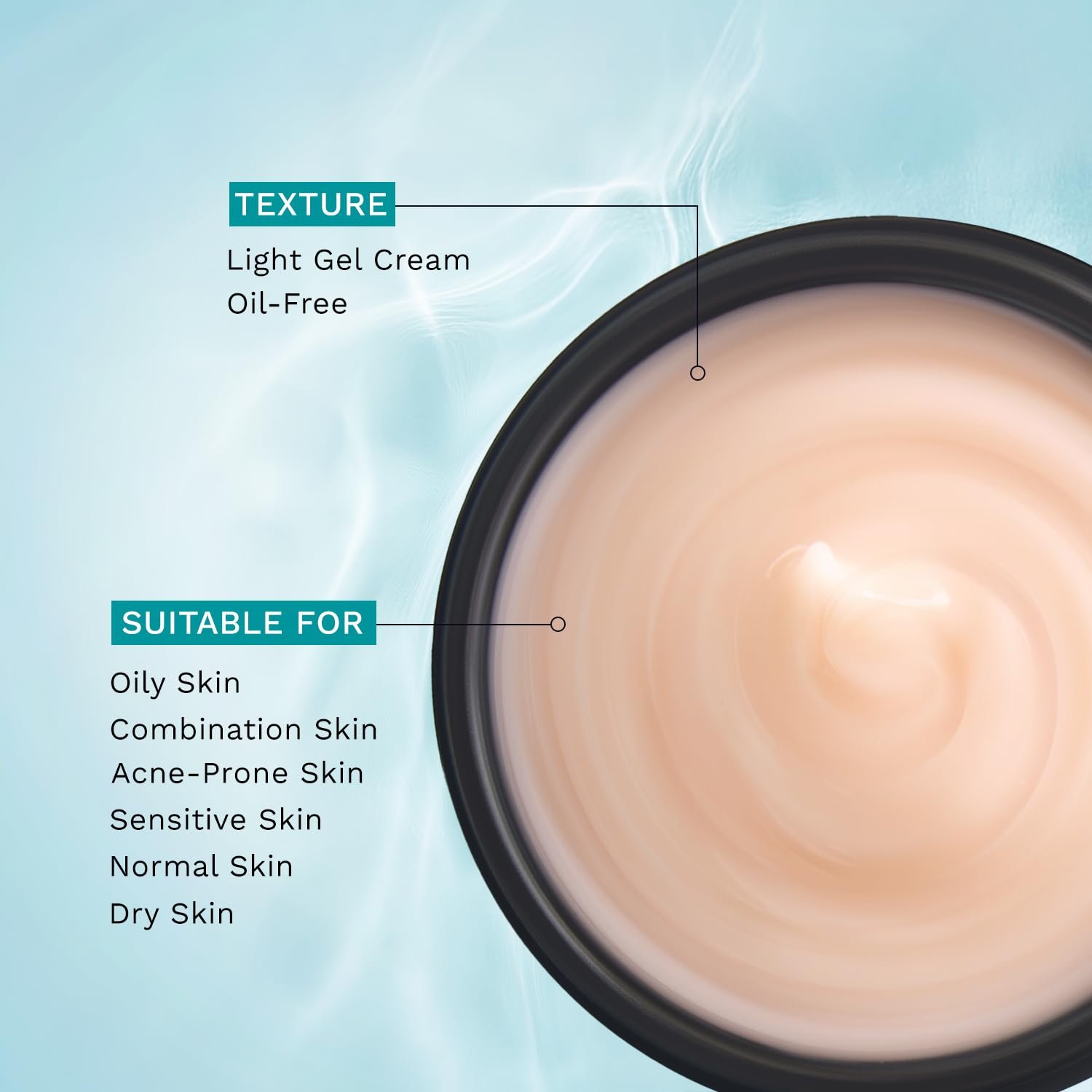 Pilgrim Korean Rice Water Hydra Glow Moisturizer Gel Cream - 200g Glass Skin Glow, Quick Absorbing, Deep Hydration, Winter & Summer Gel Moisturizer, with Niacinamide, For Normal to Dry Skin thumbnail