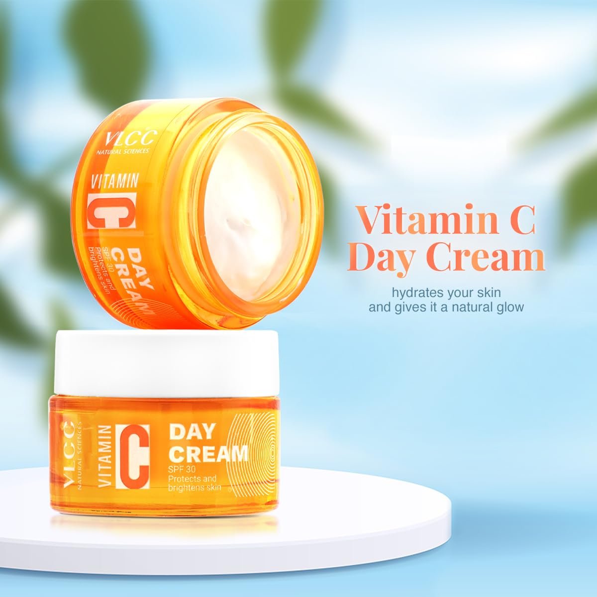 VLCC Vitamin C Day Cream SPF 30-50g - Protects, Boost Collagen, and Brightens Skin | With 15% Vitamin C, Vitamin E, Green Tea, and Mulberry Extracts. thumbnail