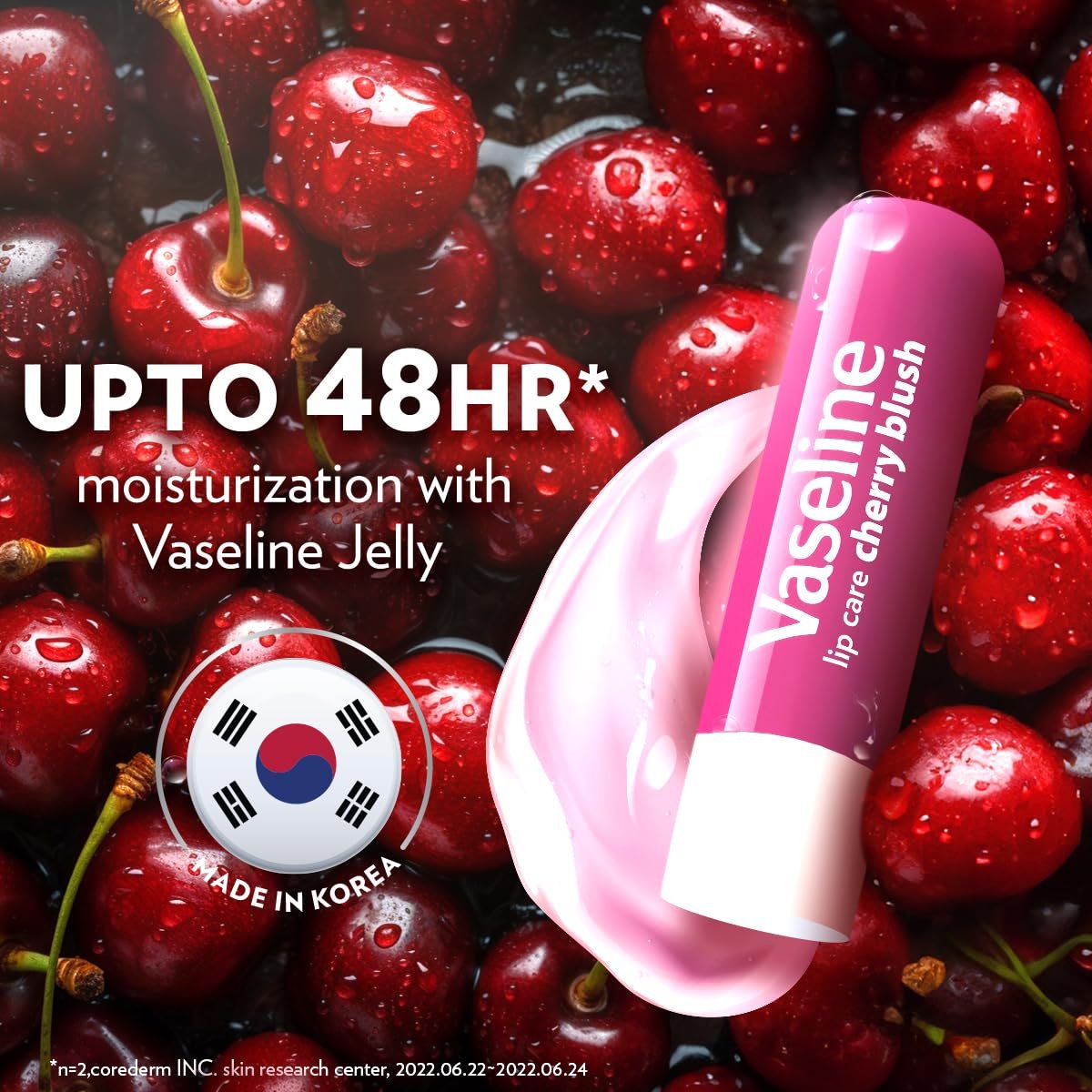 Vaseline Lip Care | Cherry Blush Tinted Lip Balm Stick | up to 48Hr moisturization | with petroleum jelly & Vitamin E | made in South Korea | 4.8g thumbnail