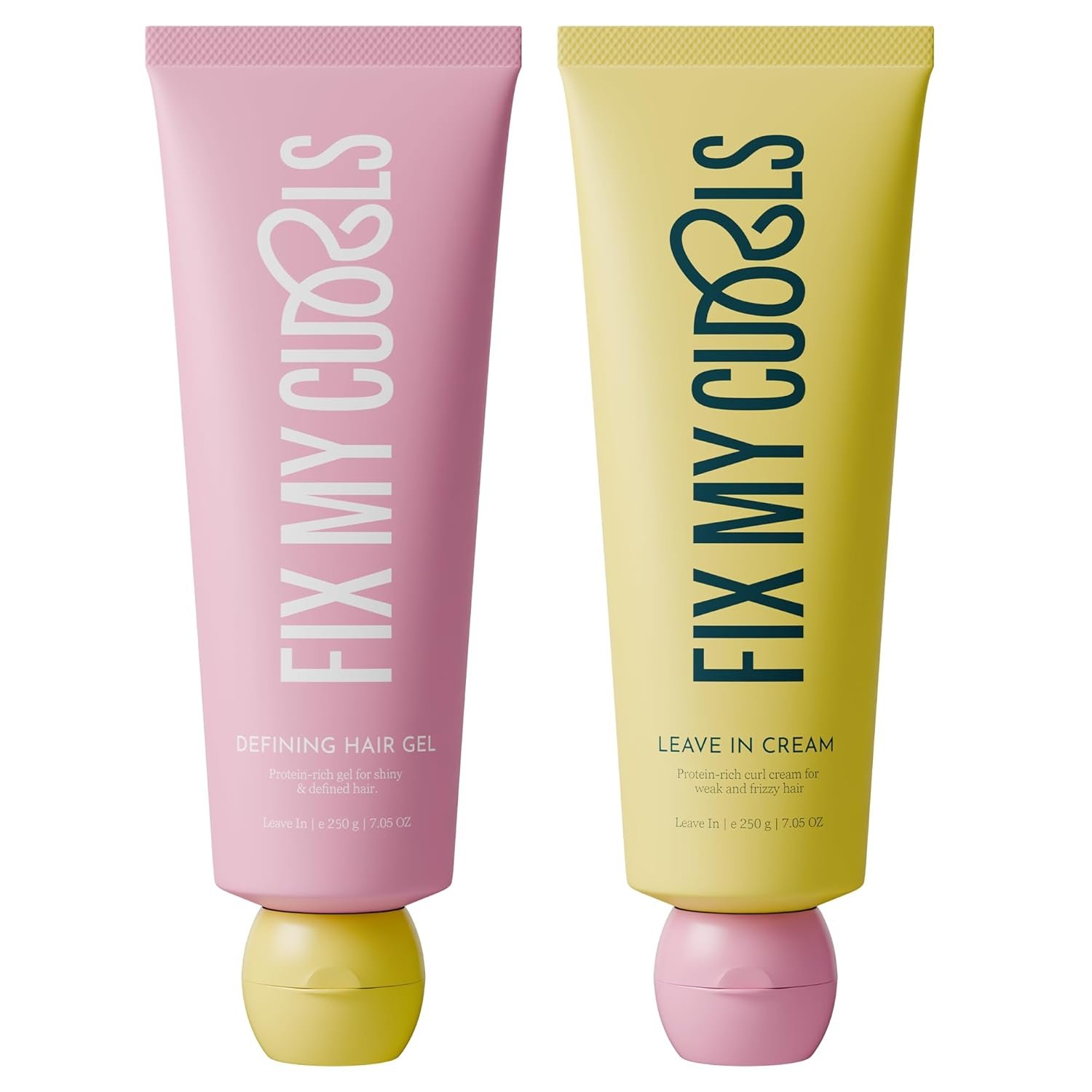 Fix My Curls Protein Styling Duo Curl Leave In Cream & Defining Gel For Curly, Wavy, Dry & Frizzy Hair | Protein Rich | Frizz Control | Hydrating, Lightweight & Silicone-Free Formula (250gm)