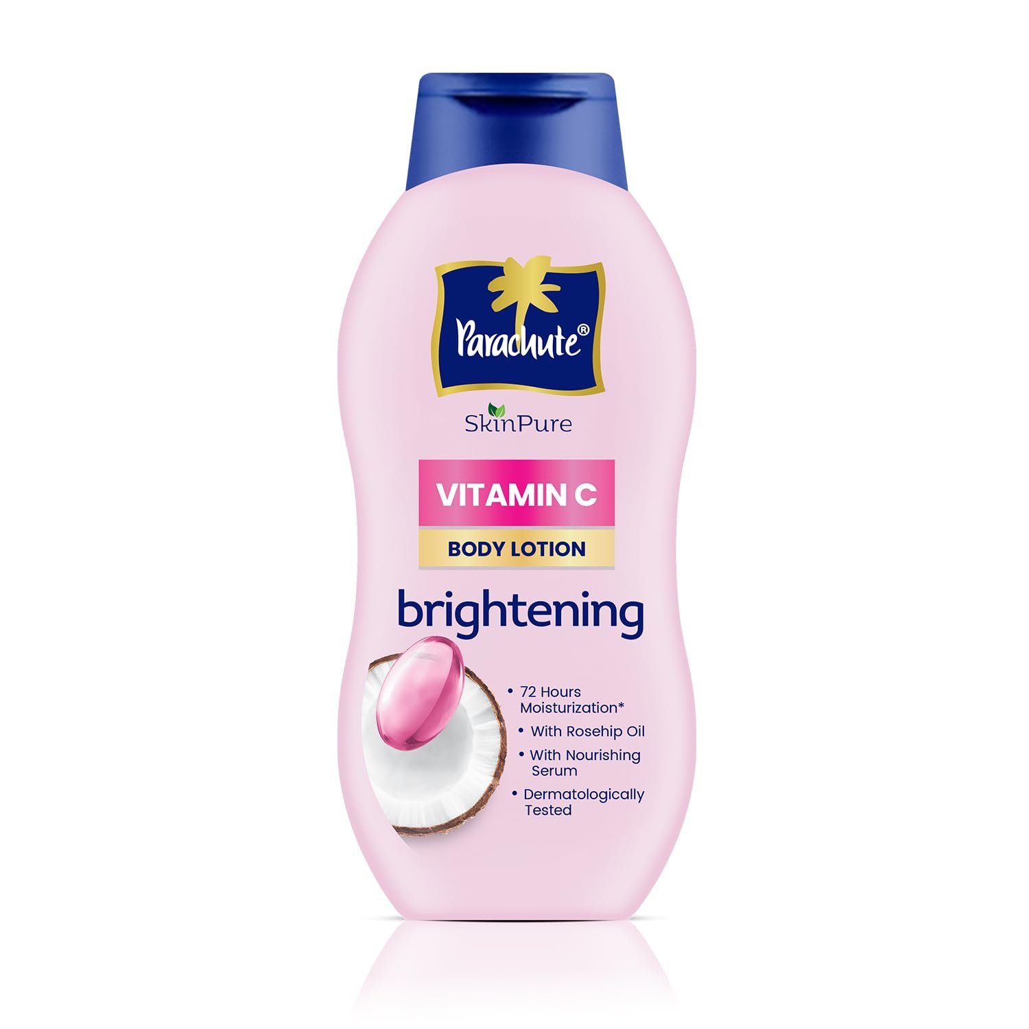 Parachute SkinPure Body Lotion with Vitamin C & Virgin Coconut Oil | Brightening Daily Moisturizer for Glowing Skin |  Safe for All Skin Types | 400 m