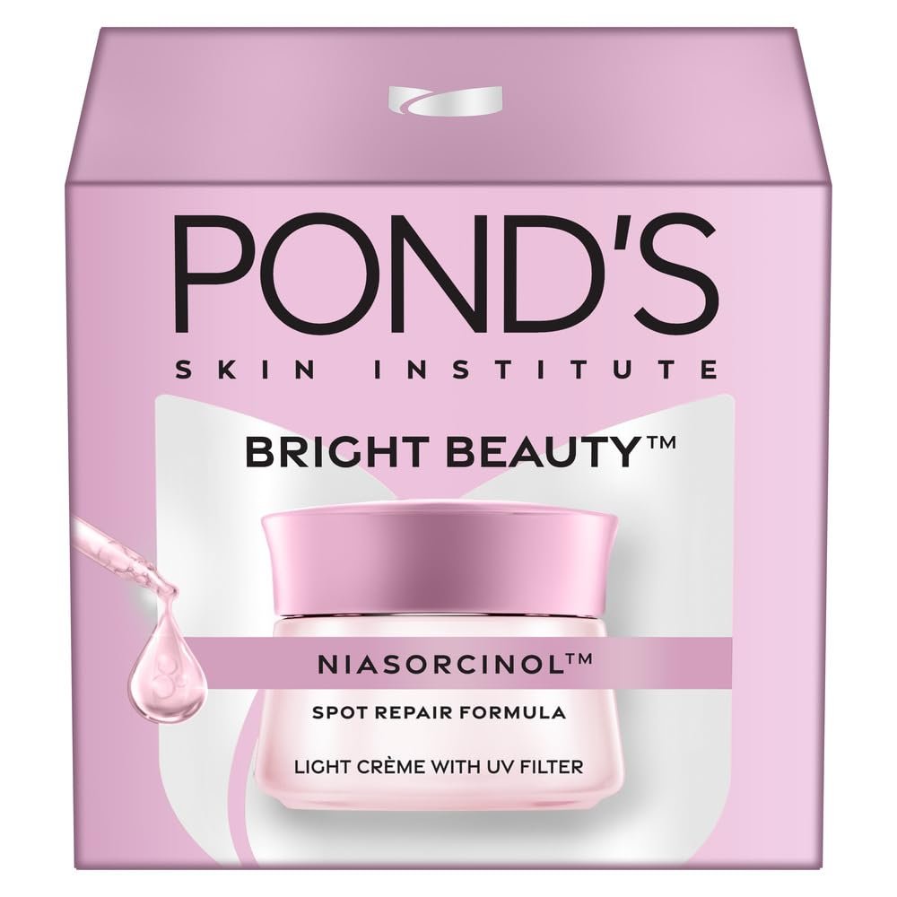 Pond's Bright Beauty Light Cream with UV Filter | Niasorcinol | 100x Better than Vitamin C | Niacinamide | Fades Dark Spots, Brightens Skin, 50g thumbnail